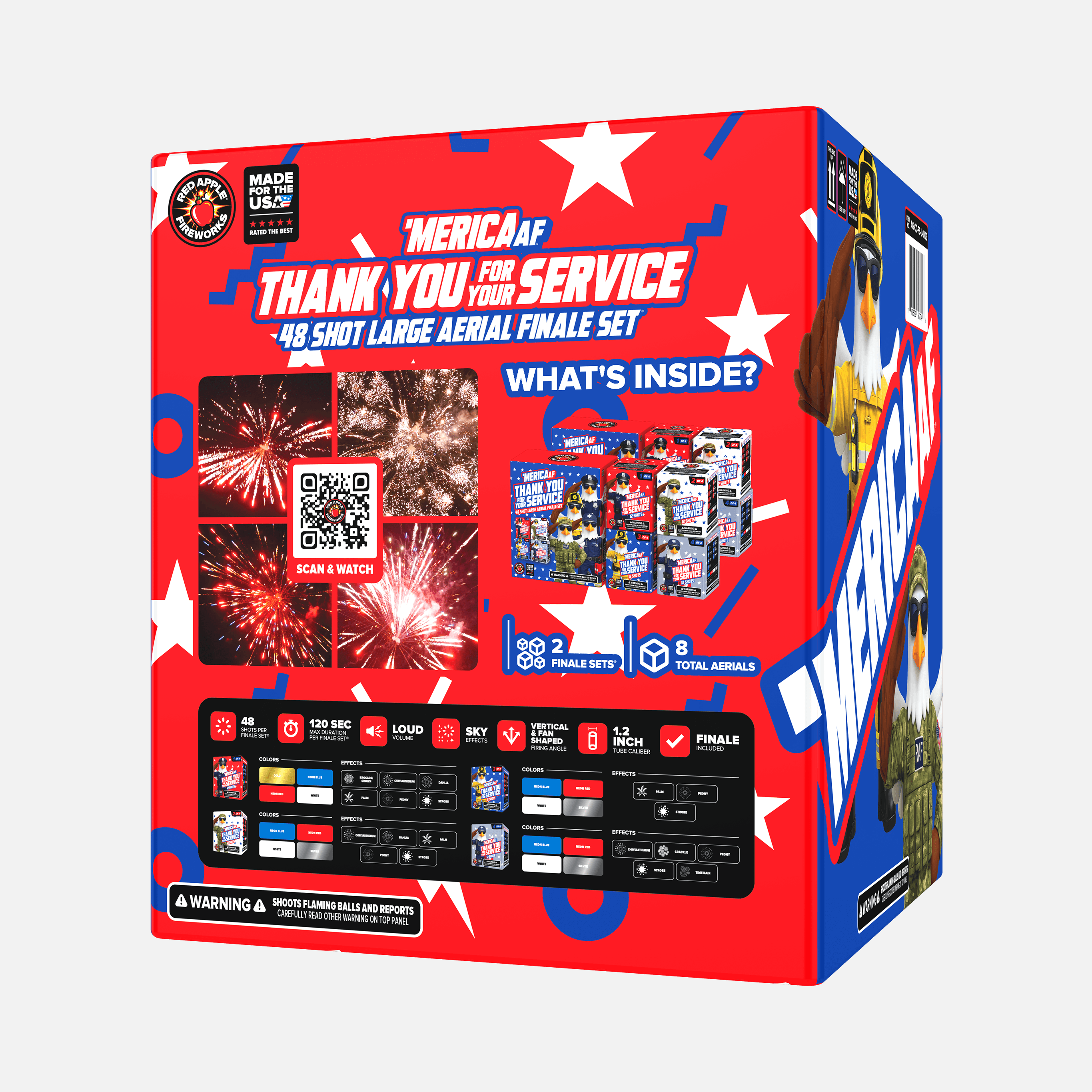 'MERICA AF™ Thank You for Your Service 48 Shot Large Aerial Finale Set®