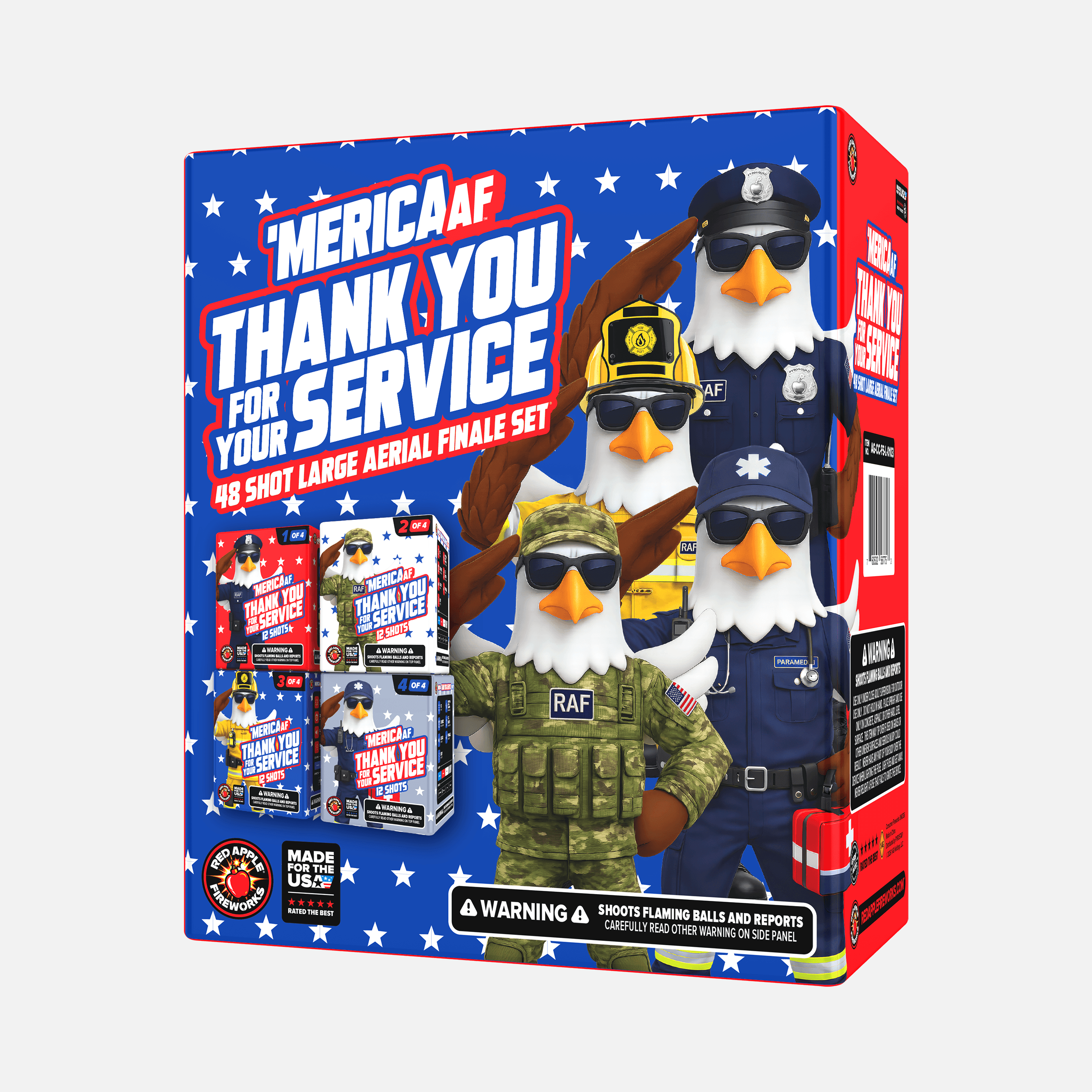 'MERICA AF™ Thank You for Your Service 48 Shot Large Aerial Finale Set®