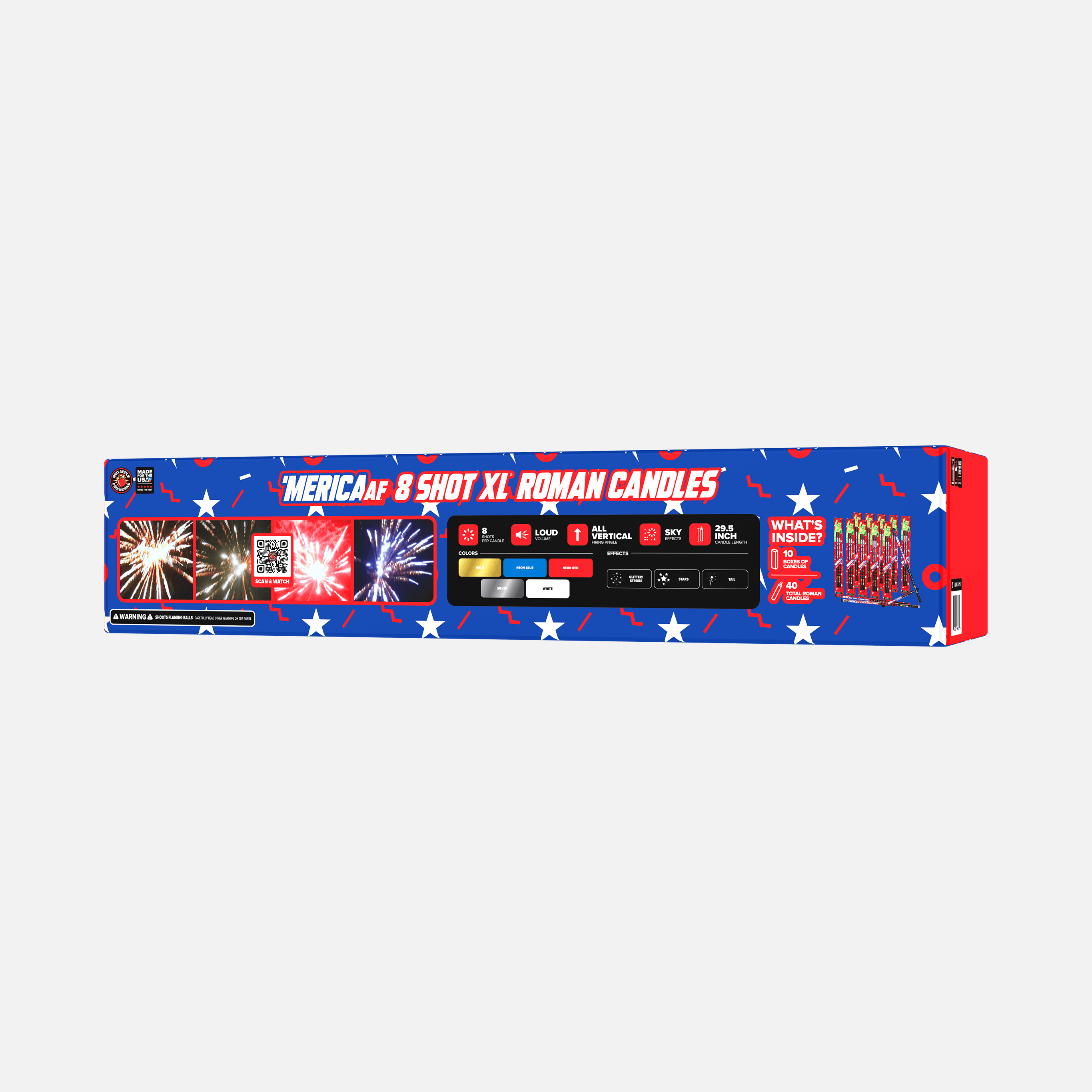 'MERICA AF™ 8 SHOT XL® ROMAN CANDLES
