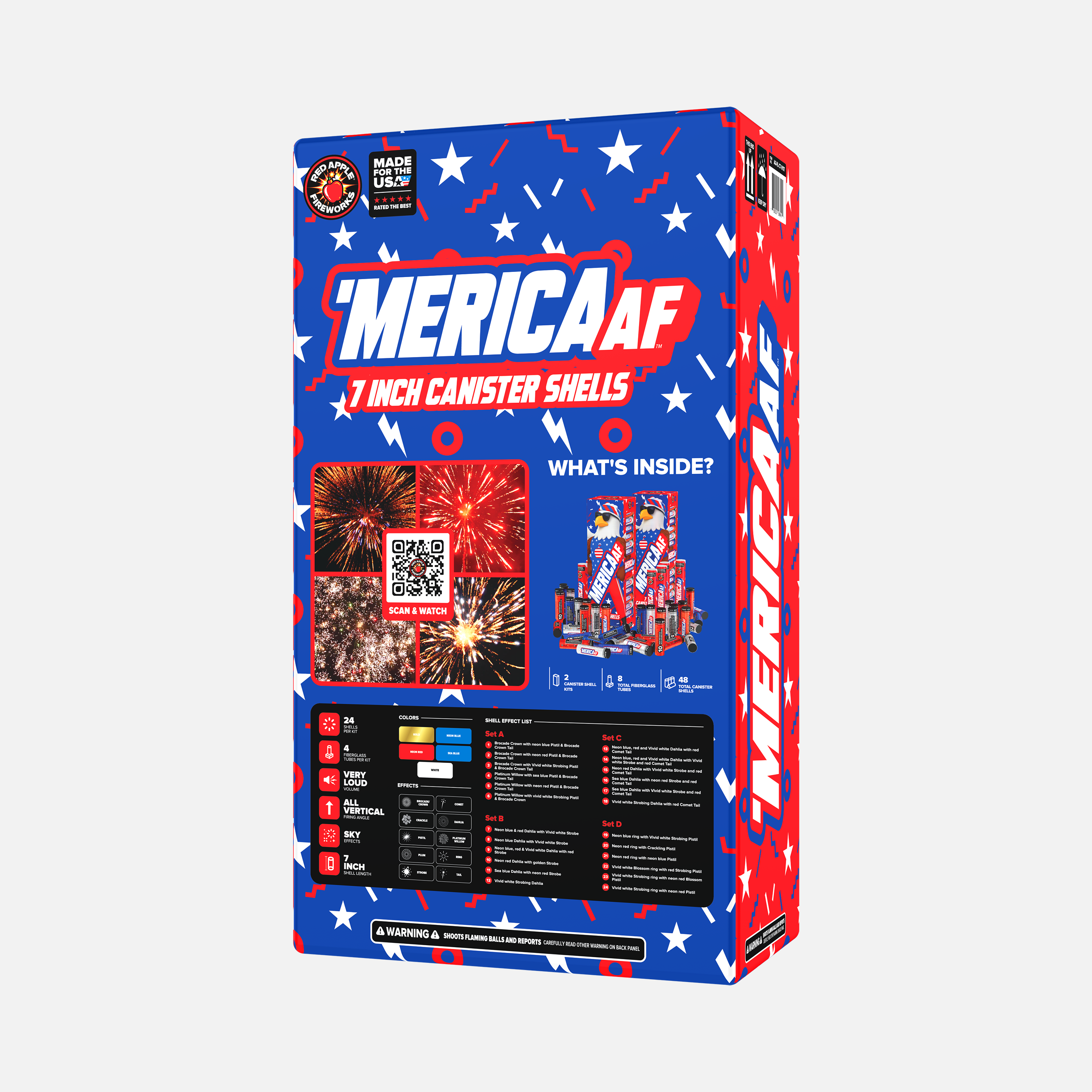 Shop 'MERICA AF™ 7 Inch Canister Shells Online Shop 'MERICA AF™ 7 Inch Canister Shells Online
