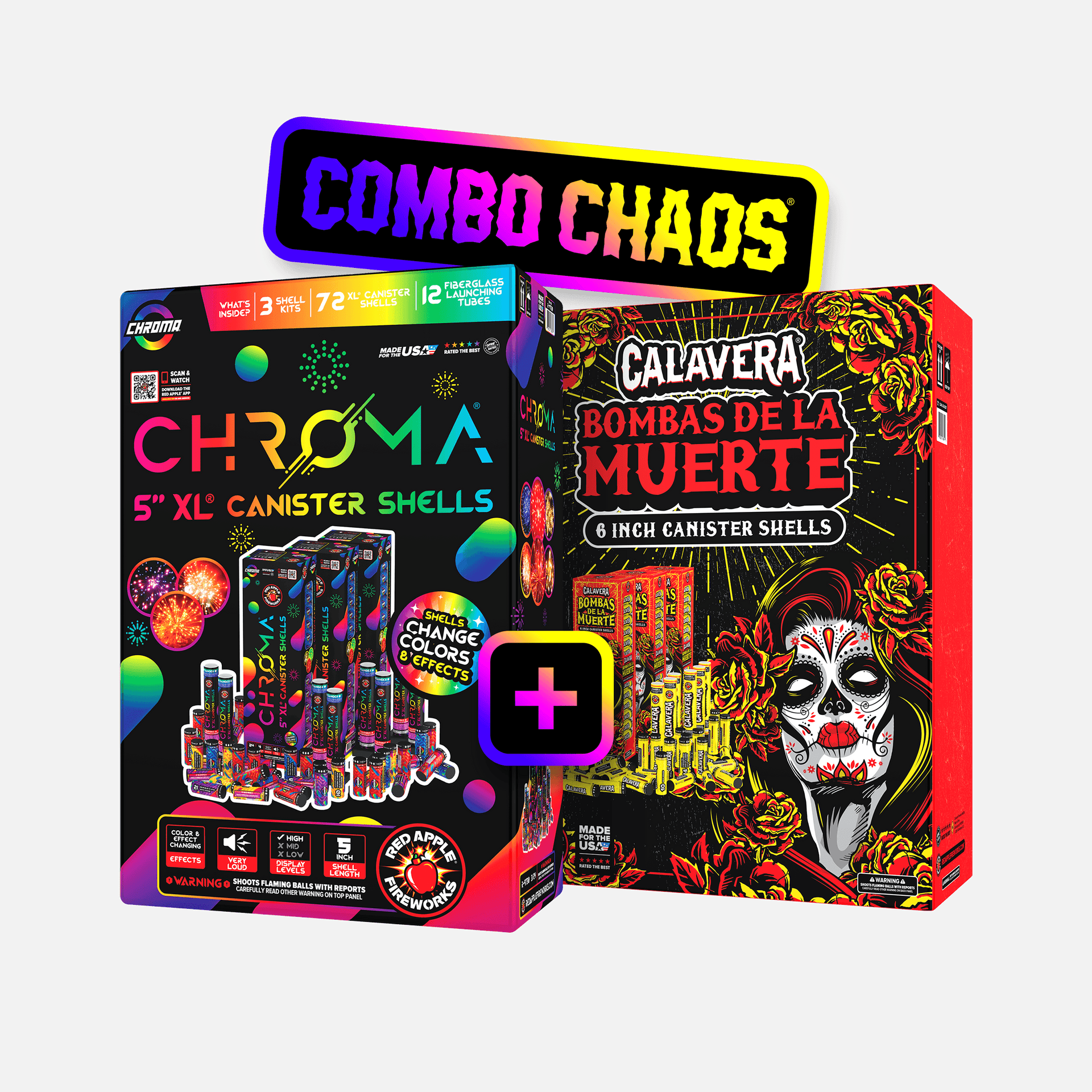 COLOR-CHANGING Chroma® + Calavera® Bombas De La Muerte™ 6 Inch Caniste