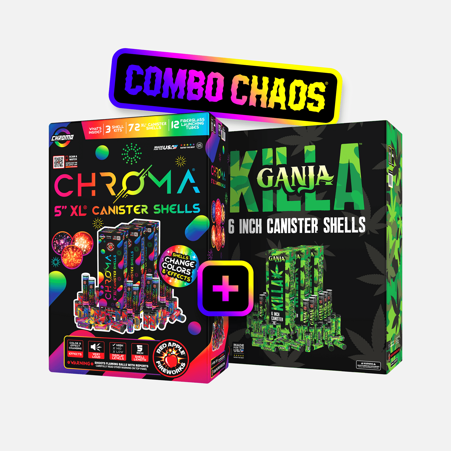 COLOR-CHANGING Chroma® + Ganja® Killa 6 Inch Canister Shells