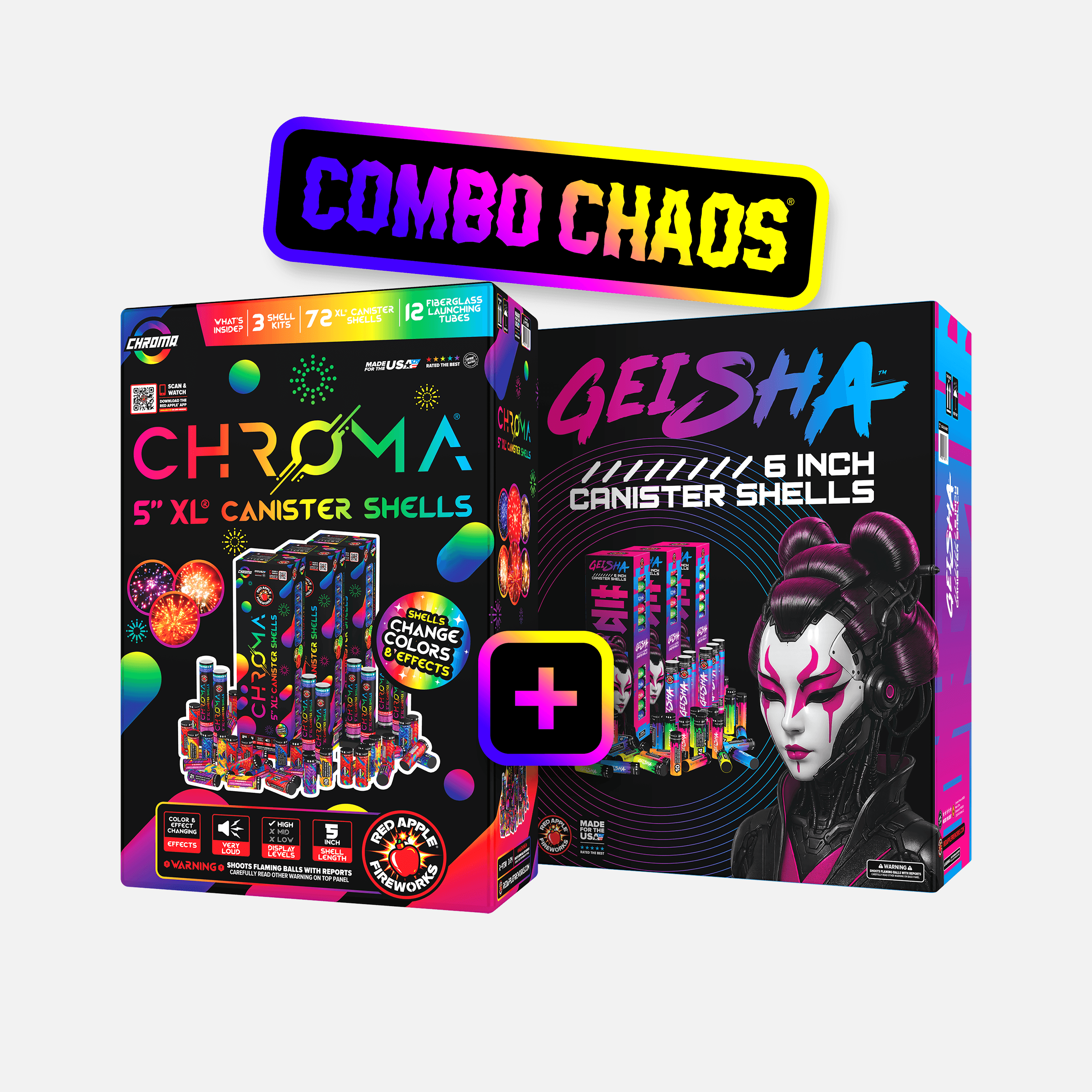 COLOR-CHANGING Chroma® + Geisha® 6 Inch Canister Shells