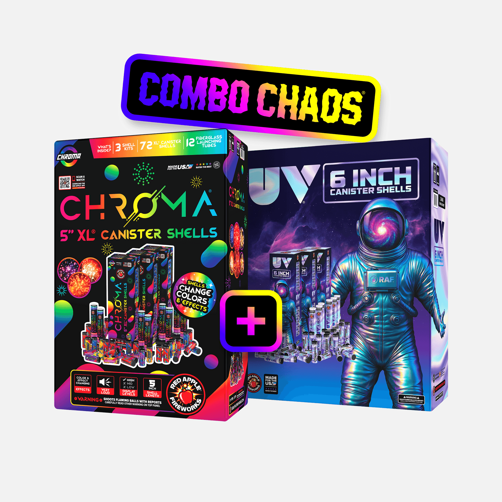 COLOR-CHANGING Chroma® + UV® 6 Inch Canister Shells COLOR-CHANGING Chroma® + UV® 6 Inch Canister Shells