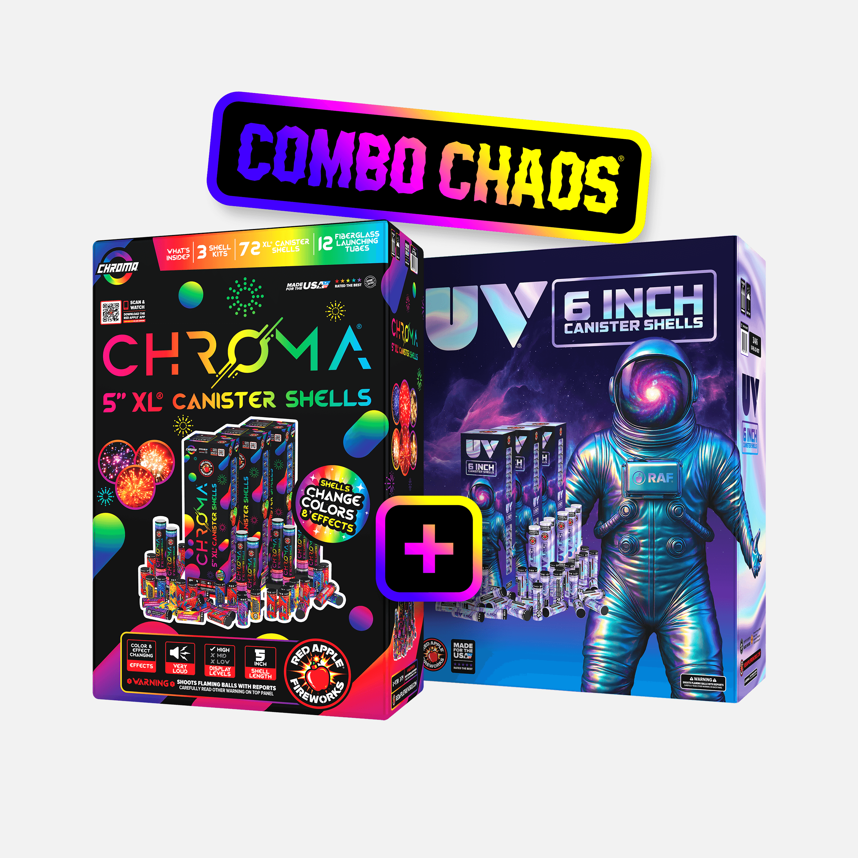 COLOR-CHANGING Chroma® + UV® 6 Inch Canister Shells