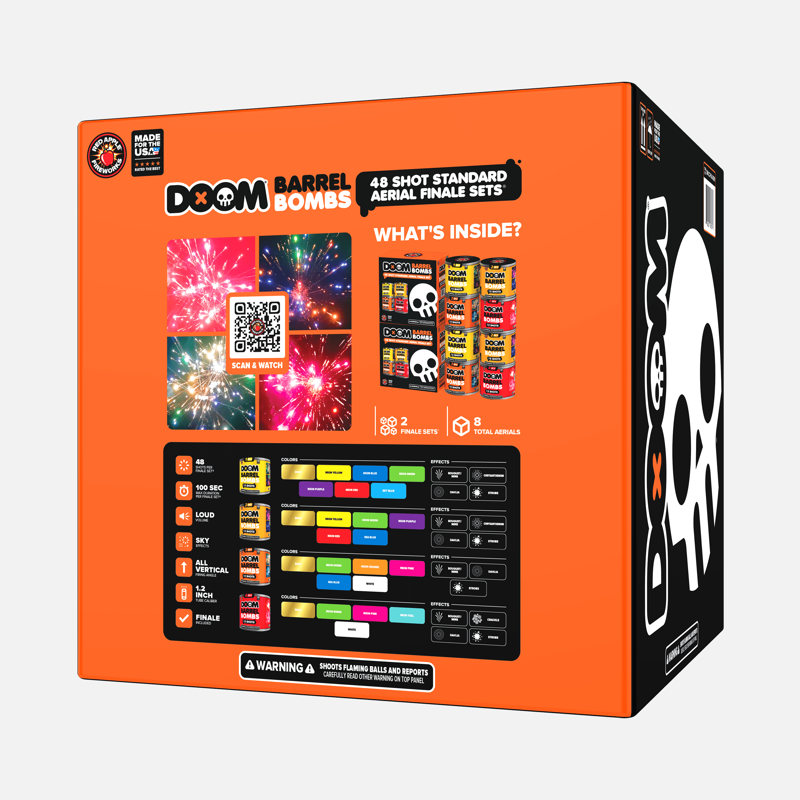 DOOM® Barrel Bombs® 48 Shot Standard Aerial Finale Sets® 