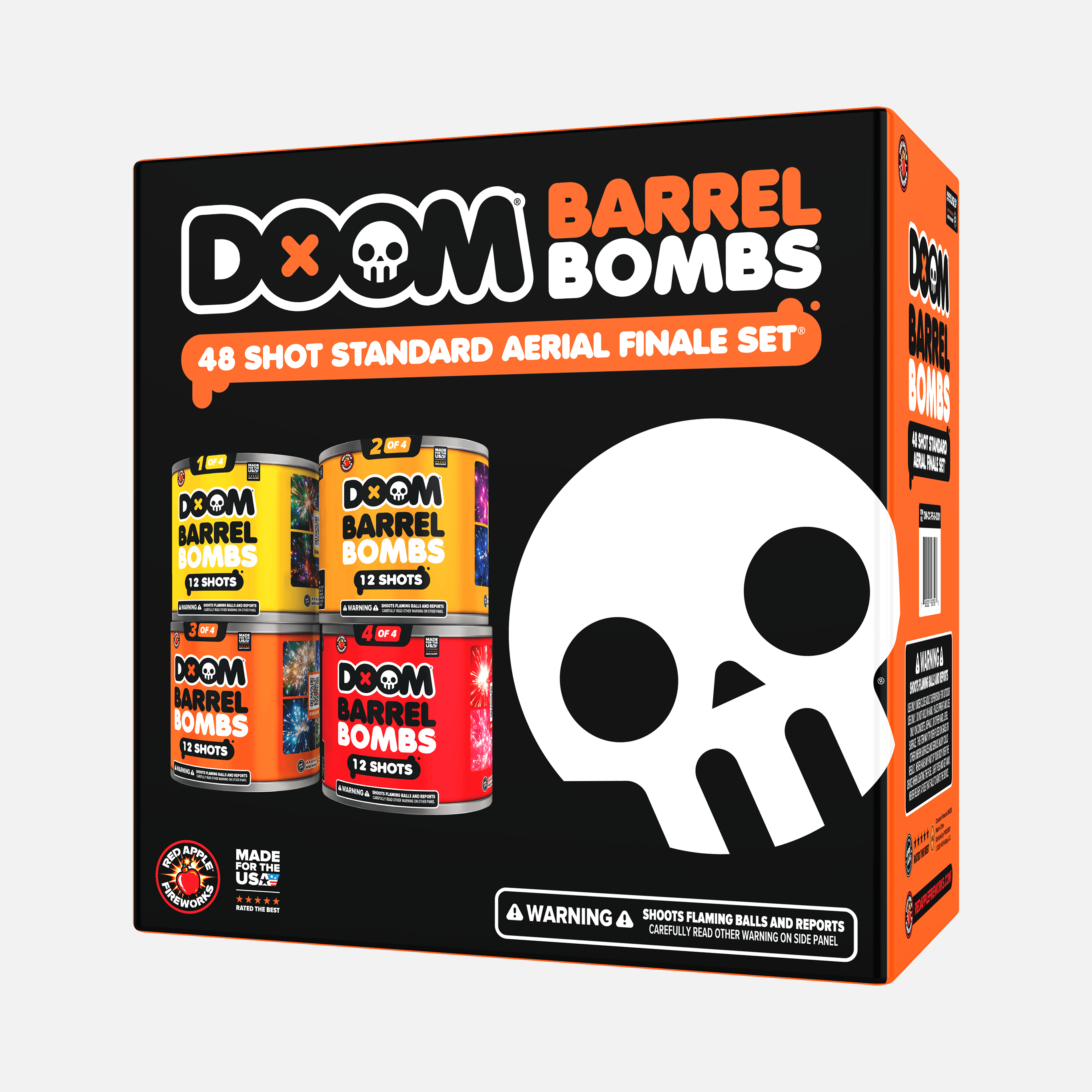 DOOM® Barrel Bombs® 48 Shot Standard Aerial Finale Sets® 