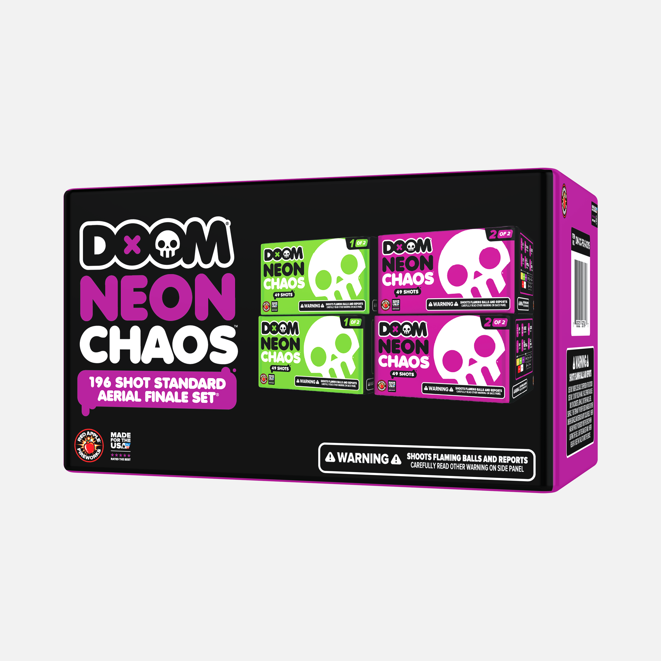 DOOM® Neon Chaos™ 196 Shots Standard Aerial Finale Sets®