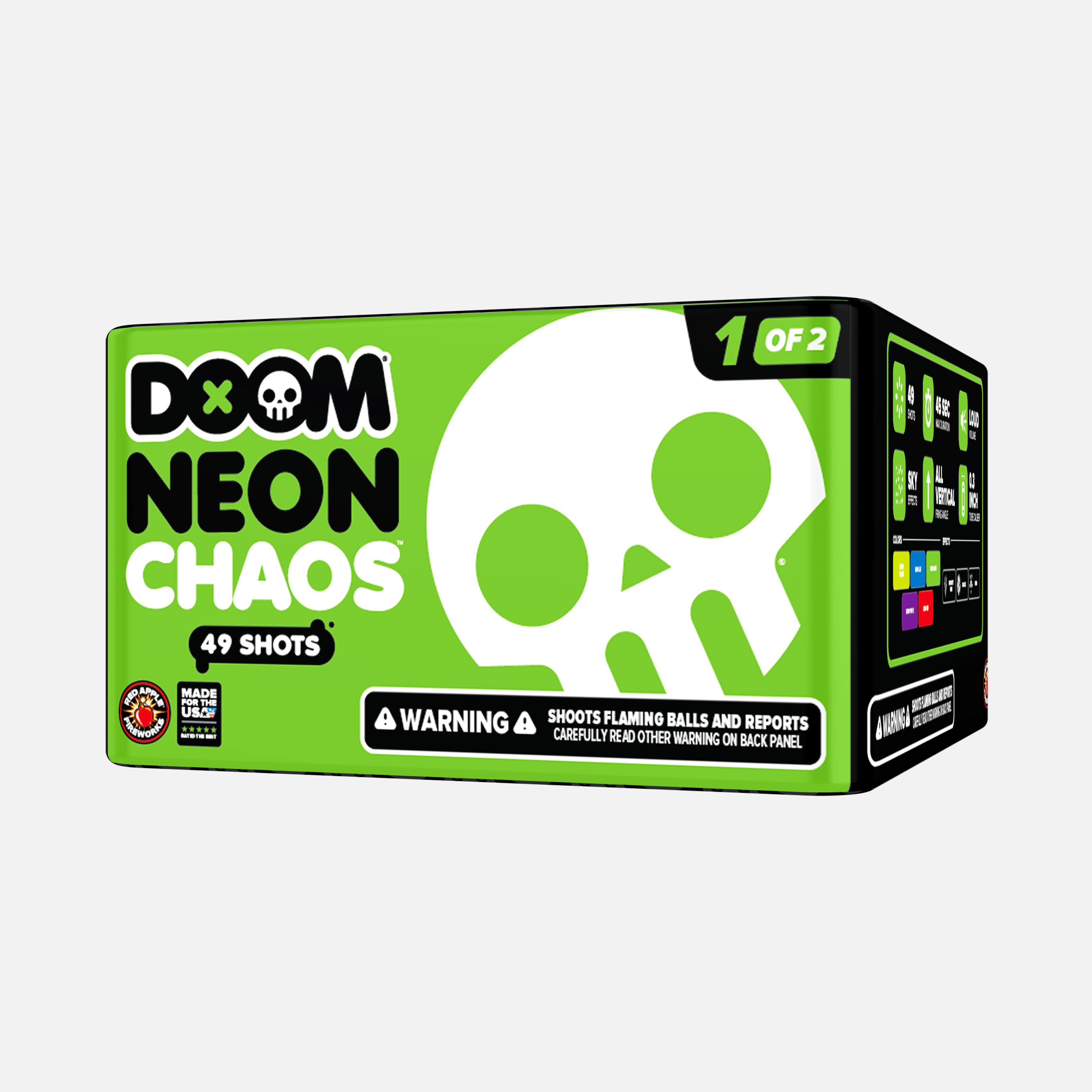 DOOM® Neon Chaos™ 196 Shots Standard Aerial Finale Sets®