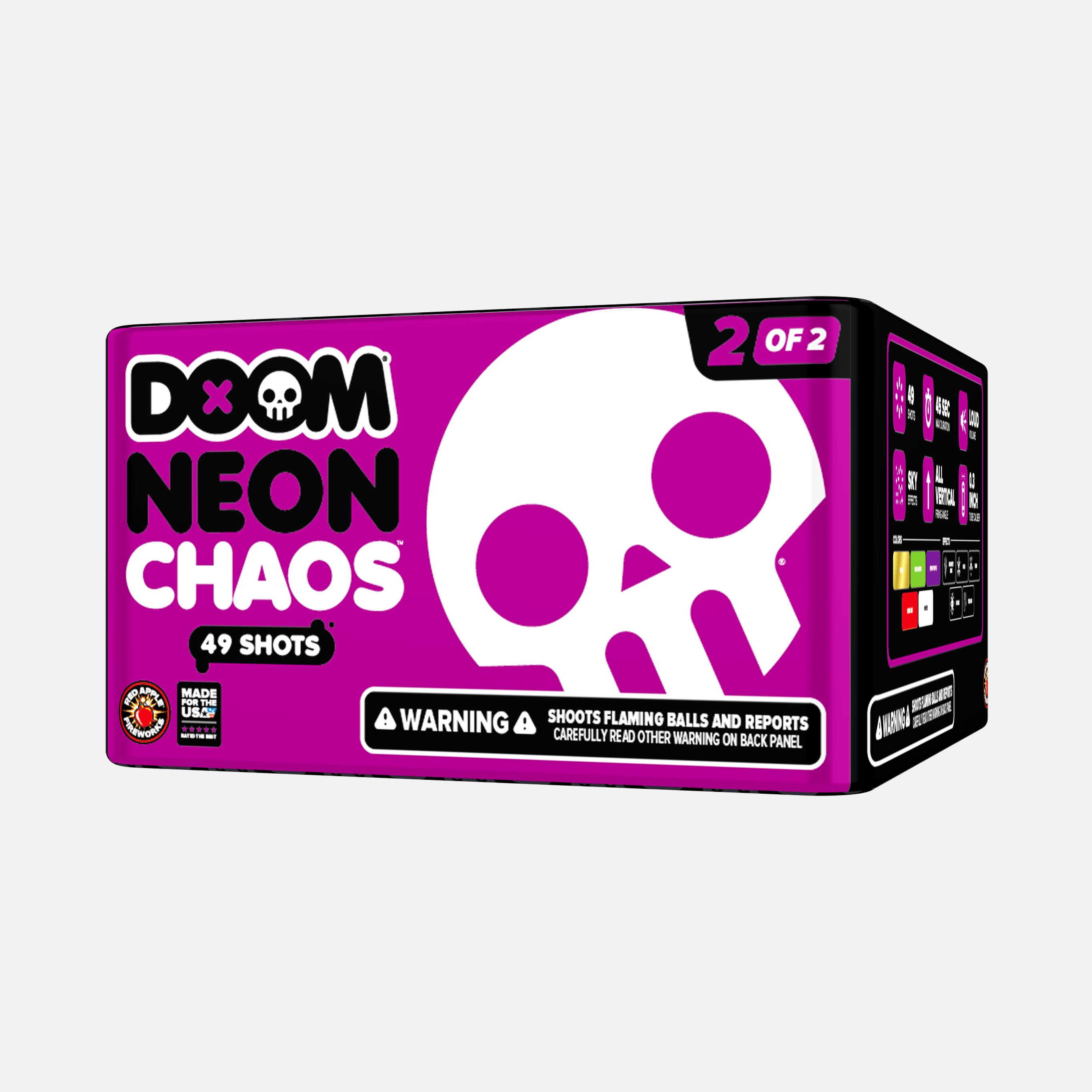 DOOM® Neon Chaos™ 196 Shots Standard Aerial Finale Sets®