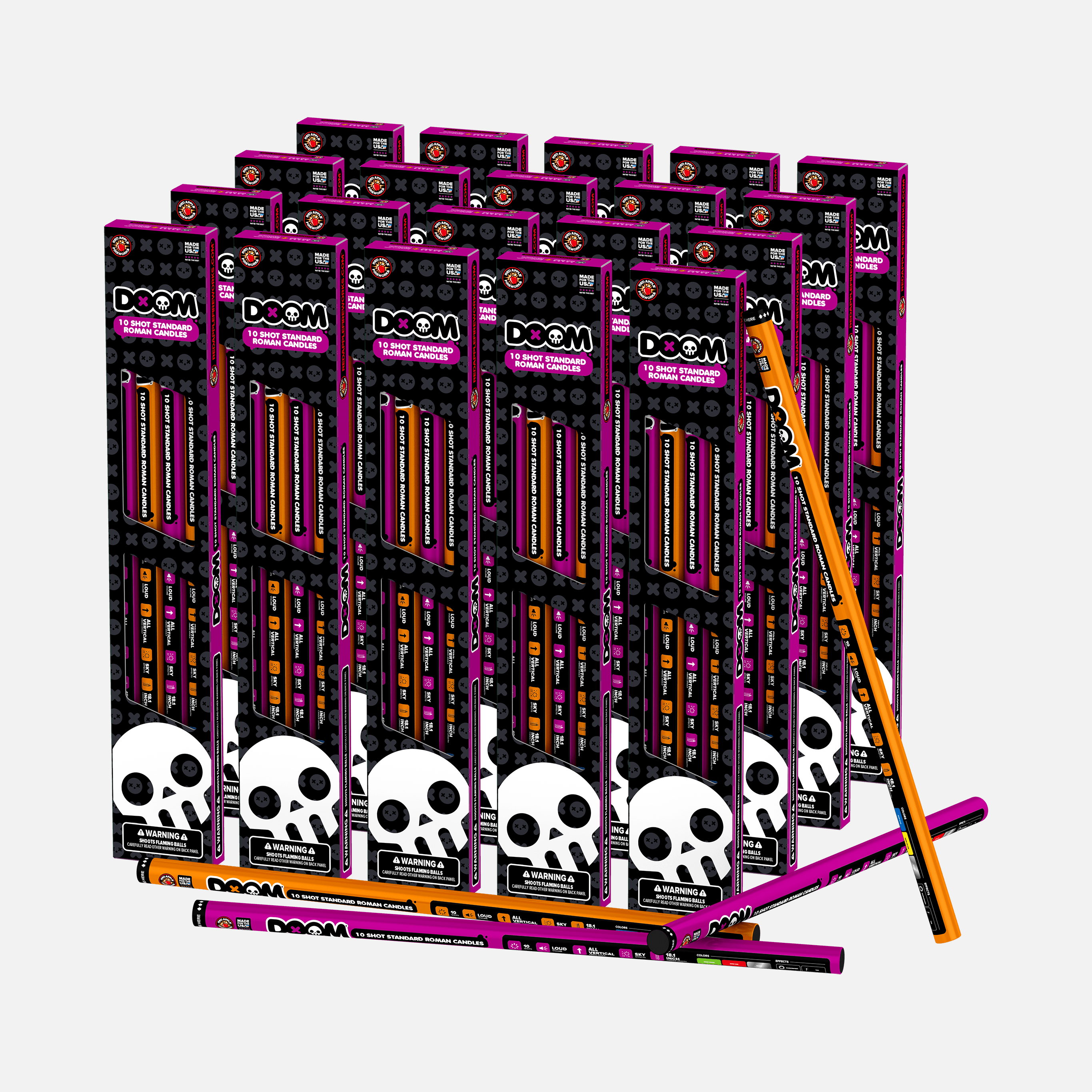 DOOM® 10 Shots Standard Roman Candles