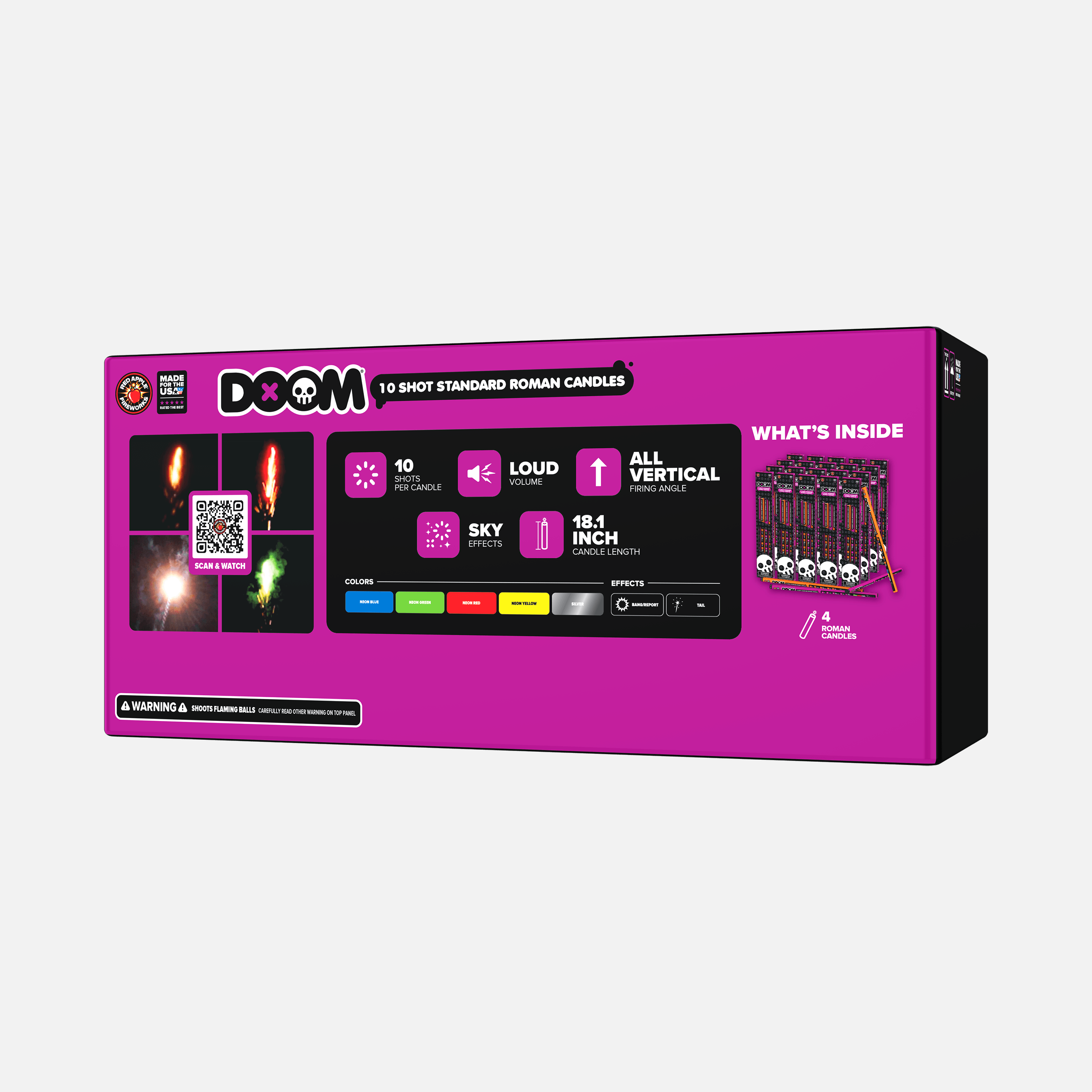 DOOM® 10 Shots Standard Roman Candles