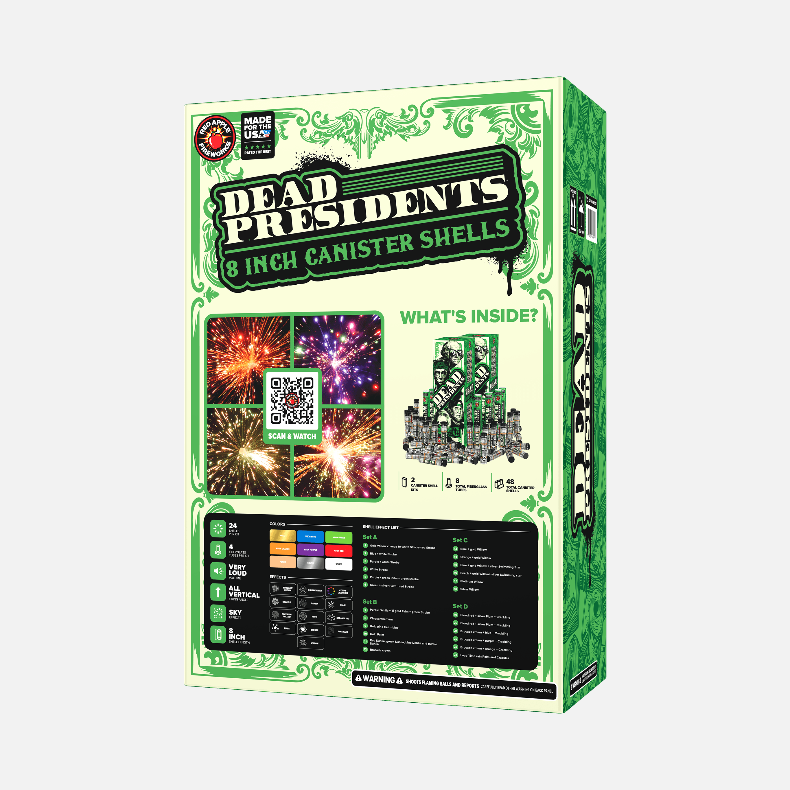 Shop Dead Presidents 8 Inch Canister Shells Online Shop Dead Presidents 8 Inch Canister Shells Online