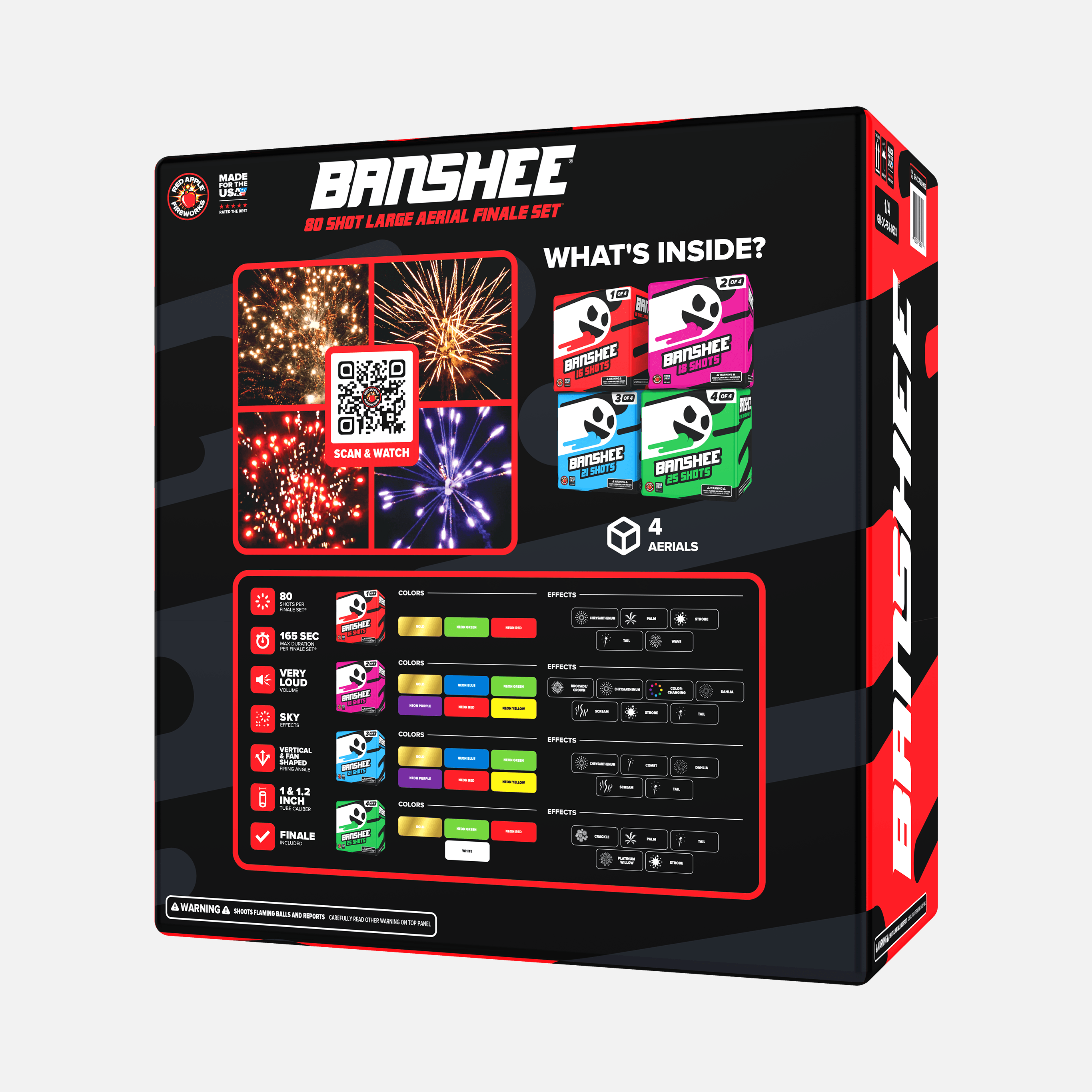 BANSHEE™ 80 Shot Large Aerial Finale Set®
