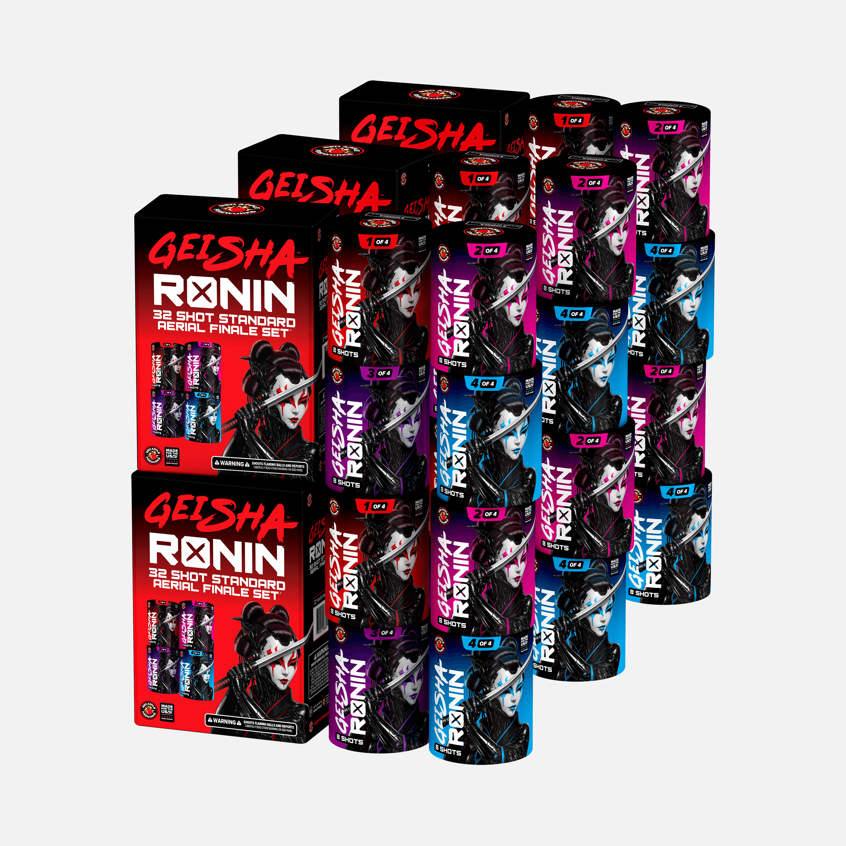 Geisha™ 32 Shot Standard Aerial Finale Sets