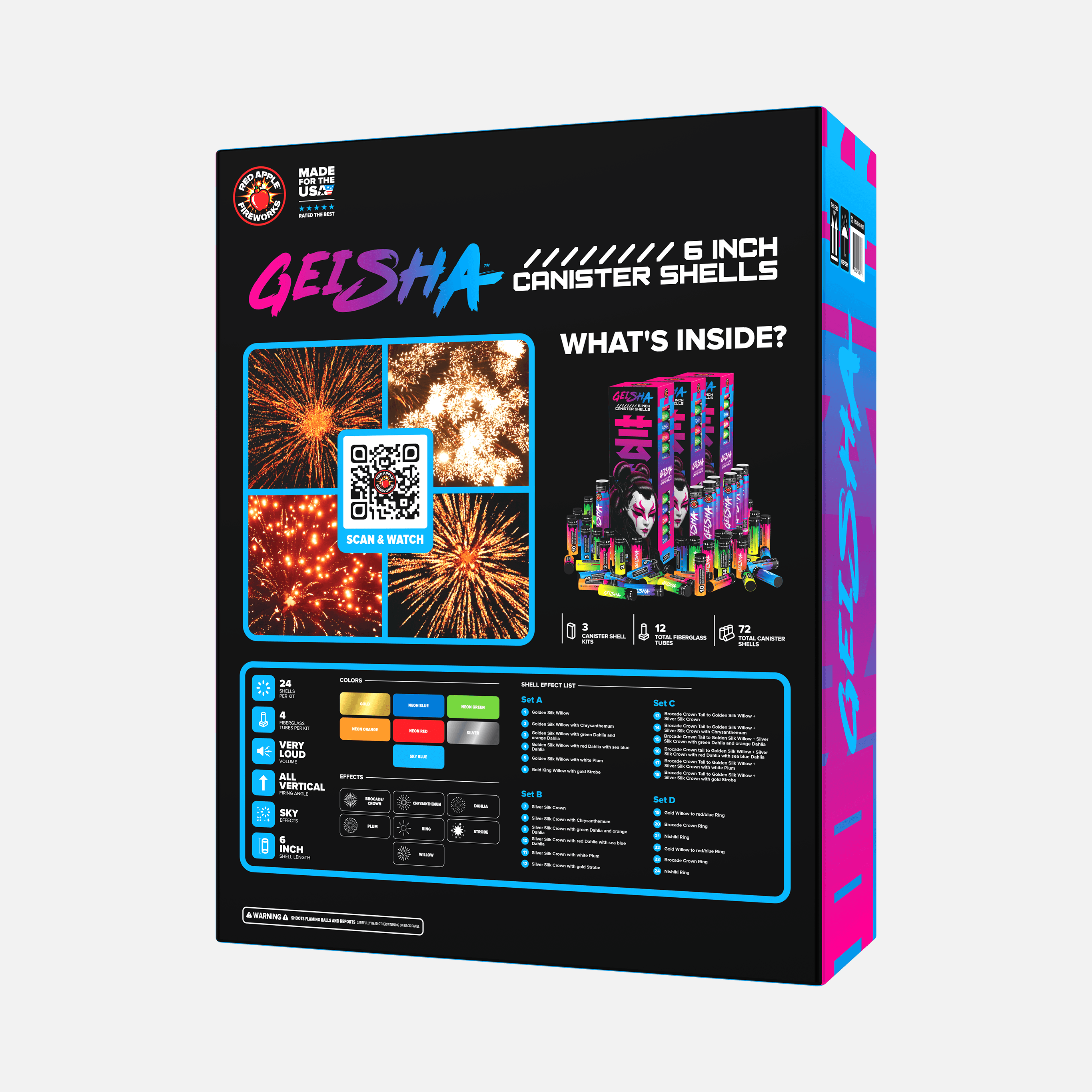 Geisha® 6 Inch Canister Shells