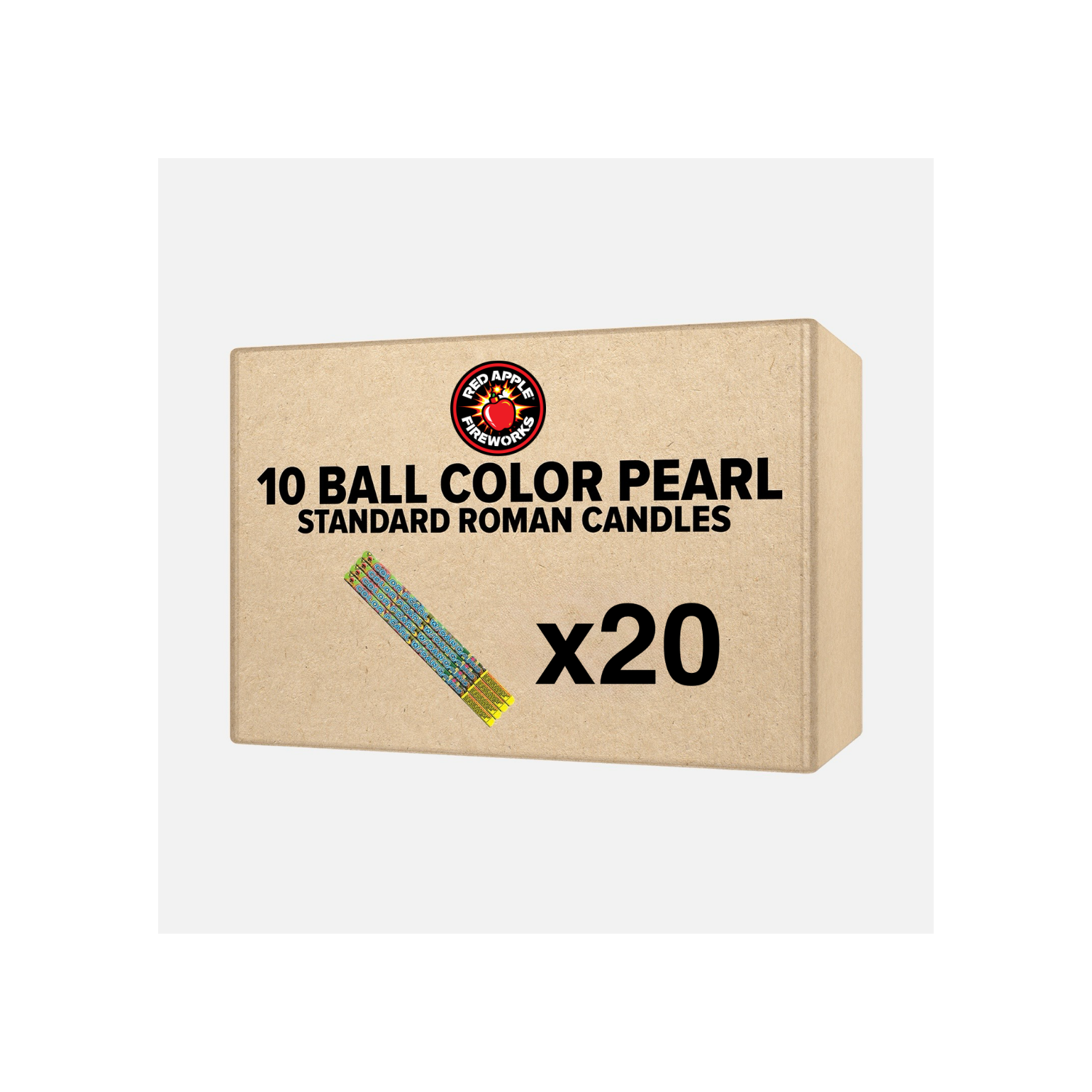 10 Ball Color Pearl Standard Roman Candles
