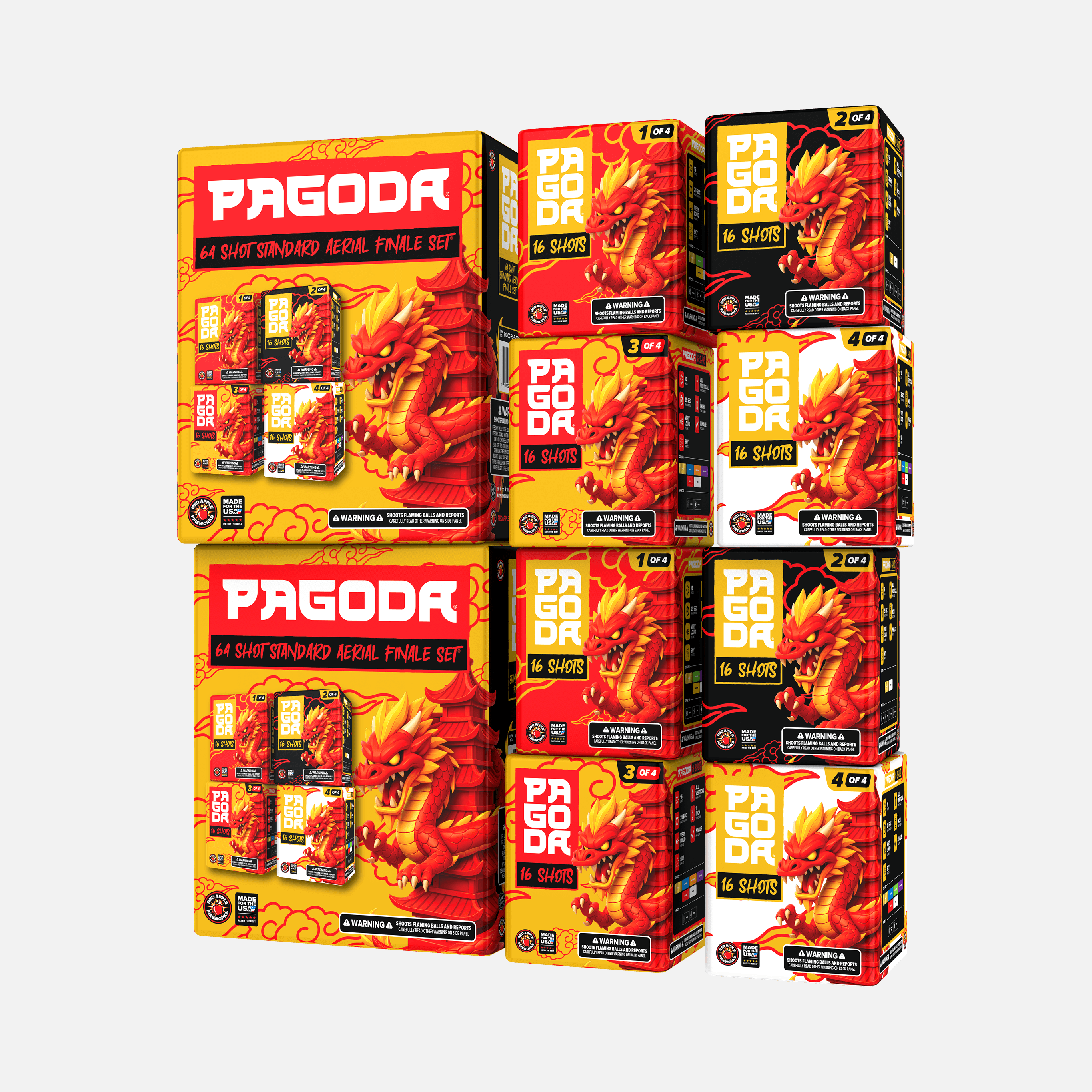 PAGODA® 64 Shot Standard Aerial Finale Sets®