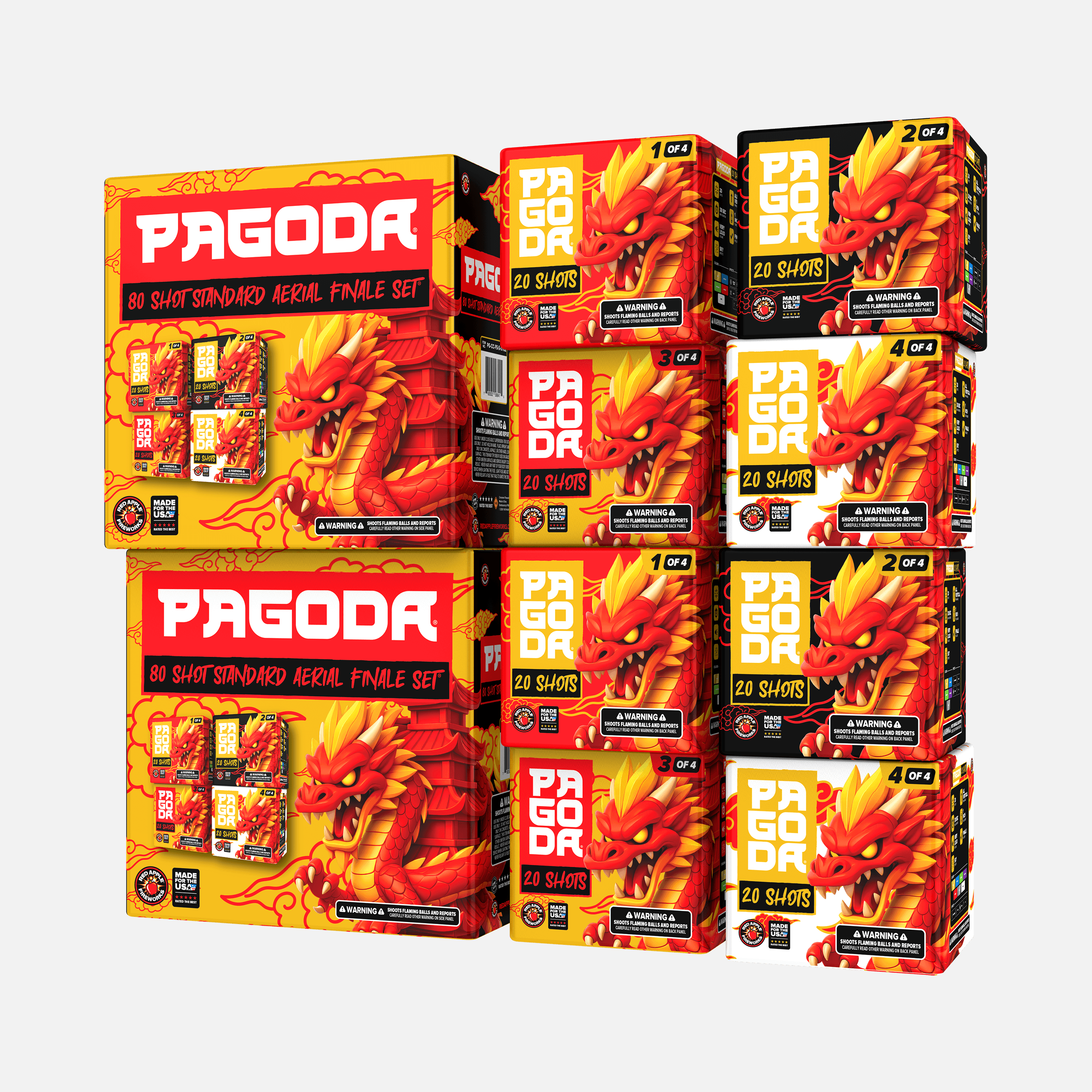 PAGODA® 80 Shot Standard Aerial Finale Sets®