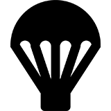 Black parachute-themed firework design for aerial effects
