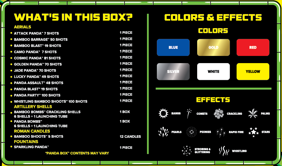Buy Panda Box® Fireworks Sampler® Online