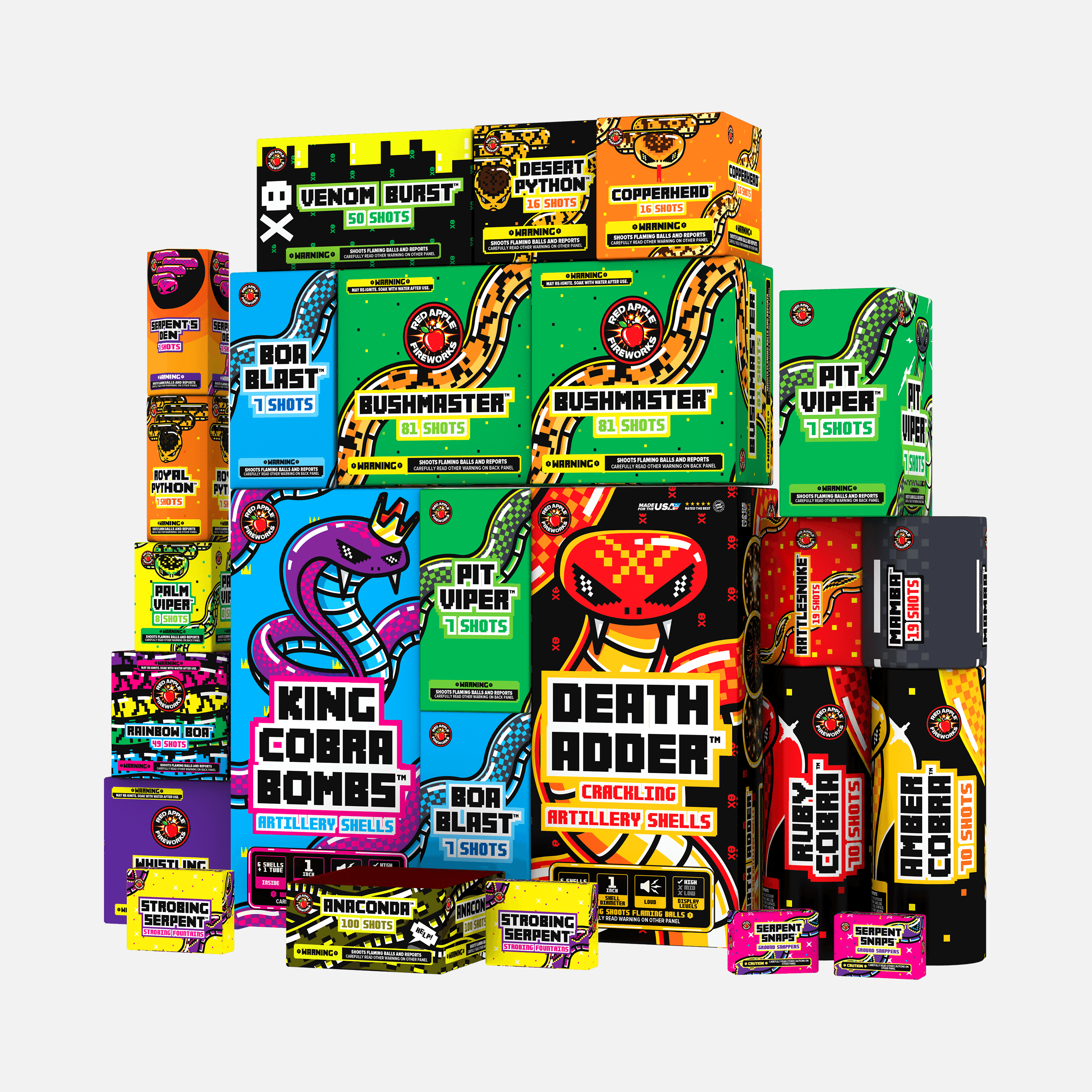 Cobra Box™ 730 Shot Fireworks Samplers®