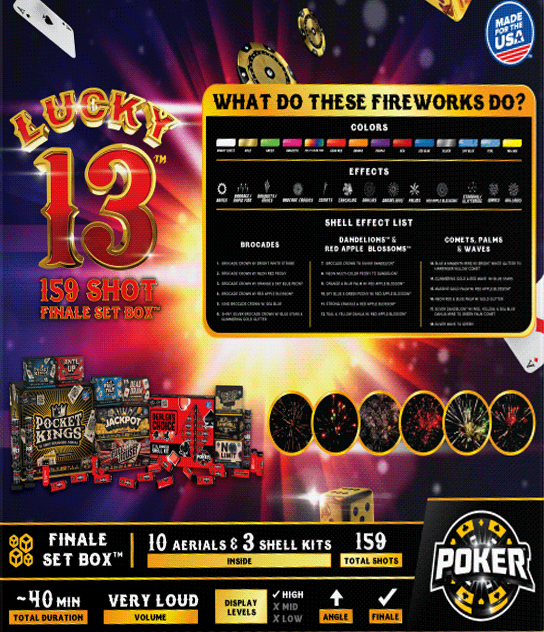 Buy Lucky 13™ 159-Shots Sampler® Fireworks Online