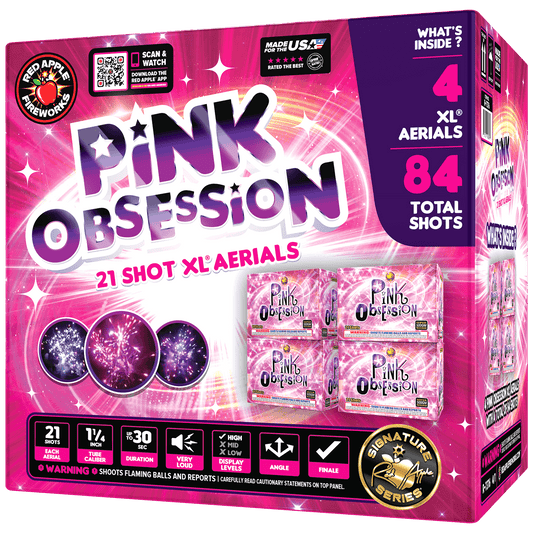 Pink Obsession 21 Shots XL® Aerials by Fire Hawk