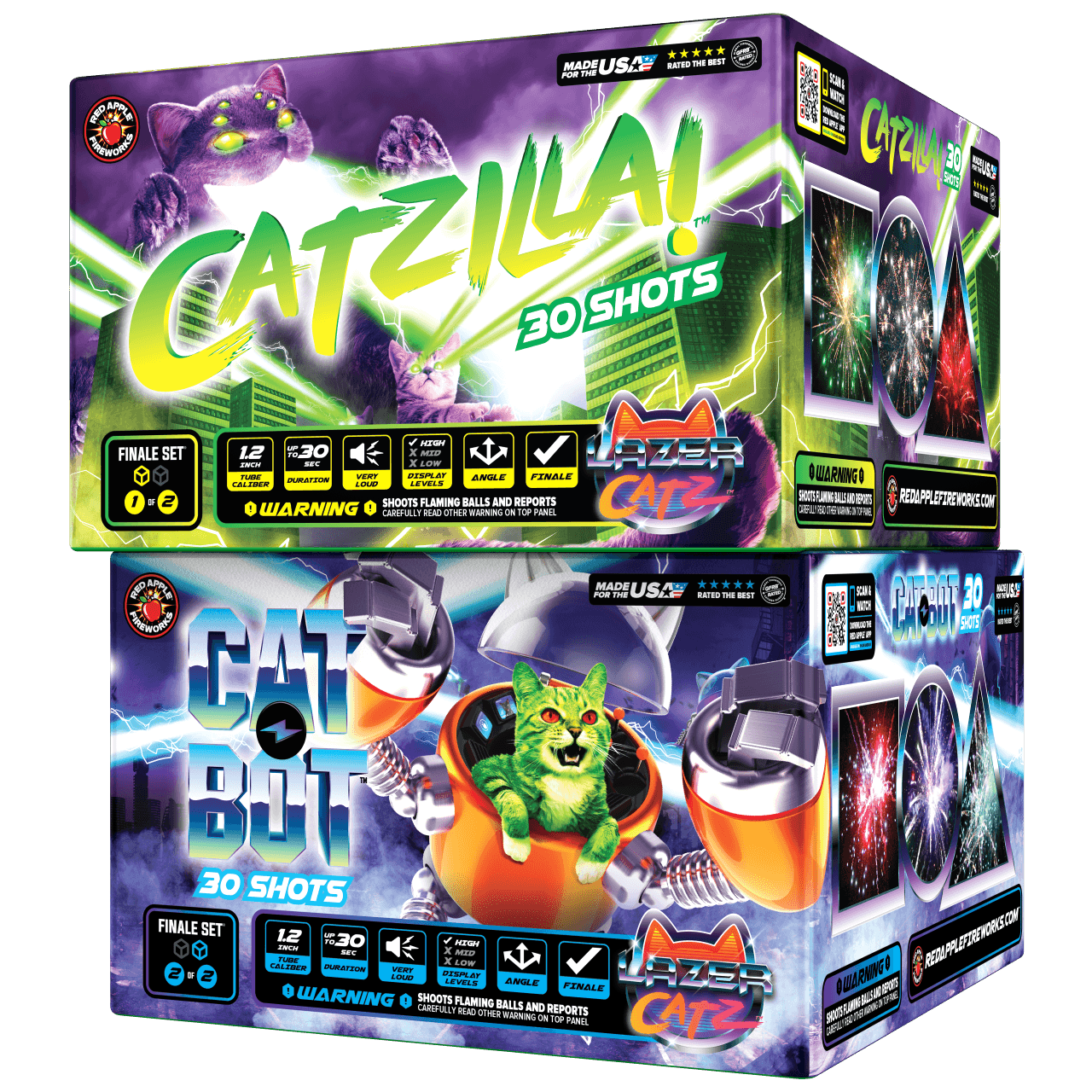 Cattack!™ 60 Shots XL® Aerial Finale Set®