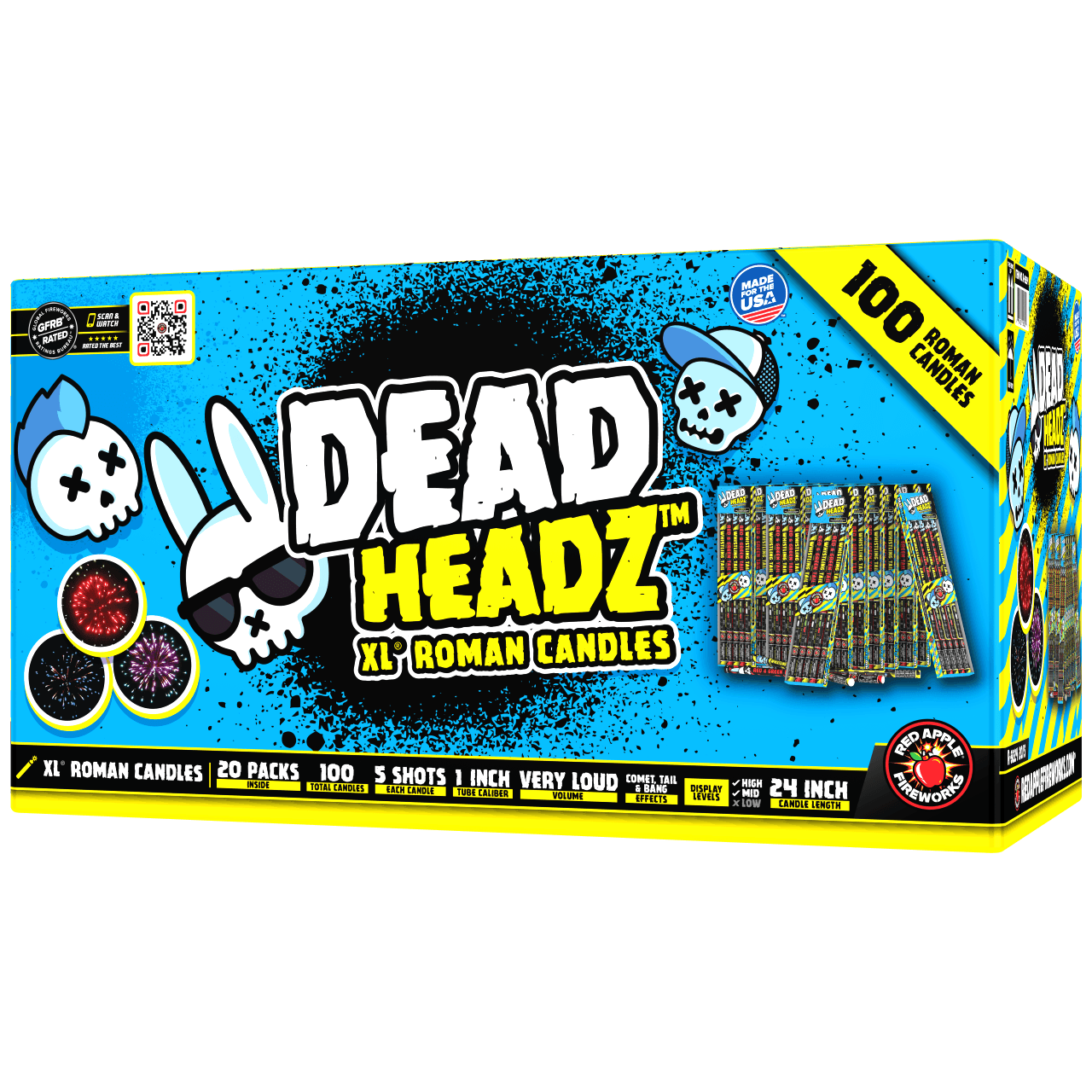 Dead Headz™ 5-Shots XL® Roman Candles