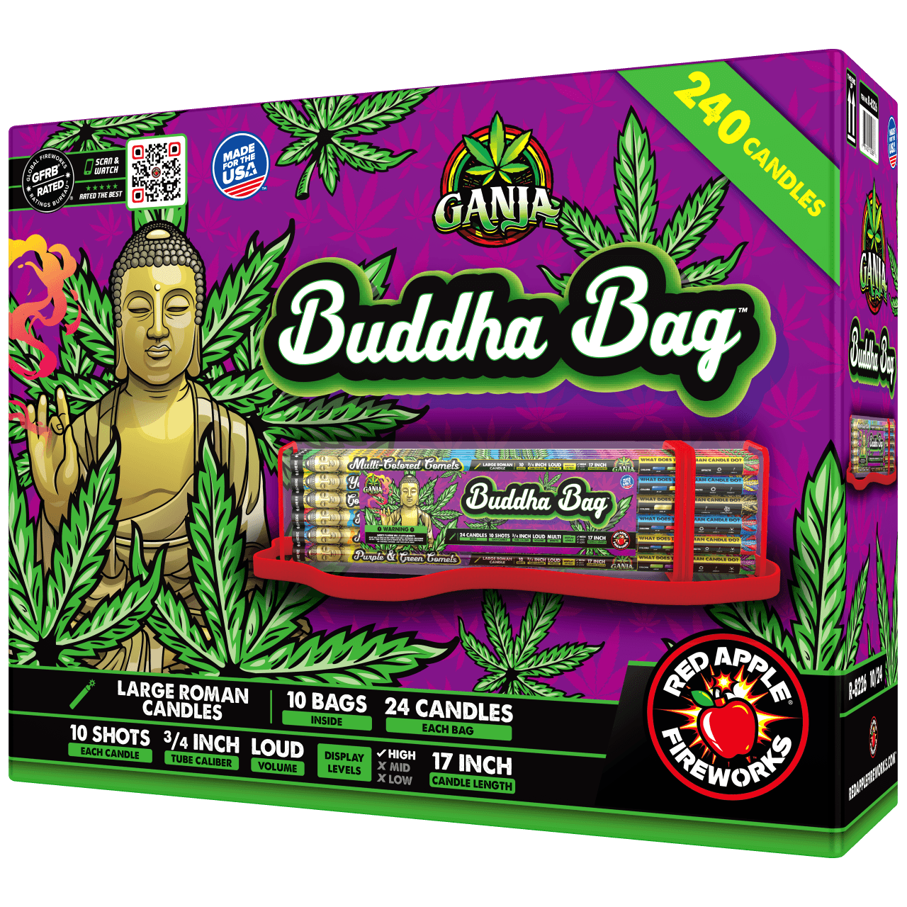 Buddha™ Bag 10 Shots Standard Roman Candles
