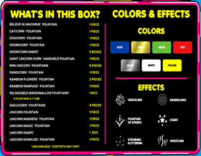 Unicorn® Box Fireworks Samplers™