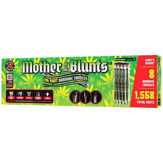 2024 Mother Of All Blunts® 196 Shots Barrage Candles