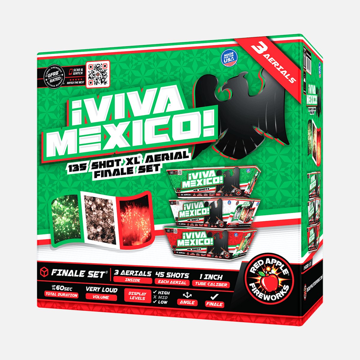 Buy Viva Mexico®! 135-Shots XL® Aerial Finale Set® Fireworks