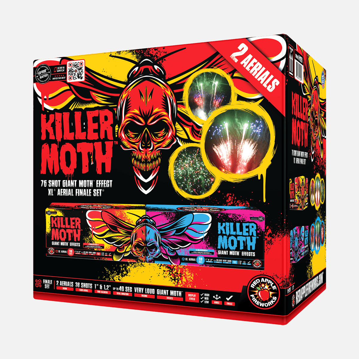 Buy Killer Moth™ 76-Shots XL® Aerial Finale Set® Fireworks Online Buy Killer Moth™ 76-Shots XL® Aerial Finale Set® Fireworks Online