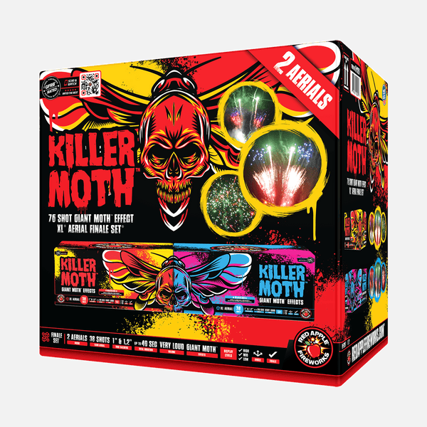 Buy Killer Moth™ 76-Shots XL® Aerial Finale Set® Fireworks Buy Killer Moth™ 76-Shots XL® Aerial Finale Set® Fireworks