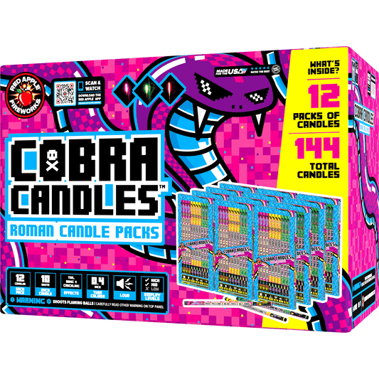 Cobra™ Candles 10 Shots Roman Candle Packs