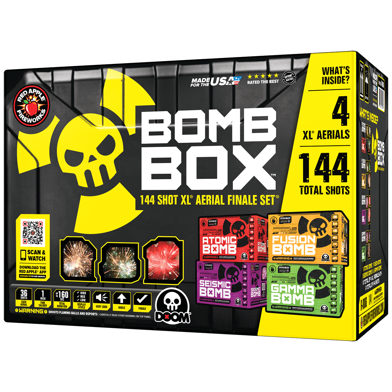 Bomb Box™ 144 Shots XL® Aerial Finale Set®