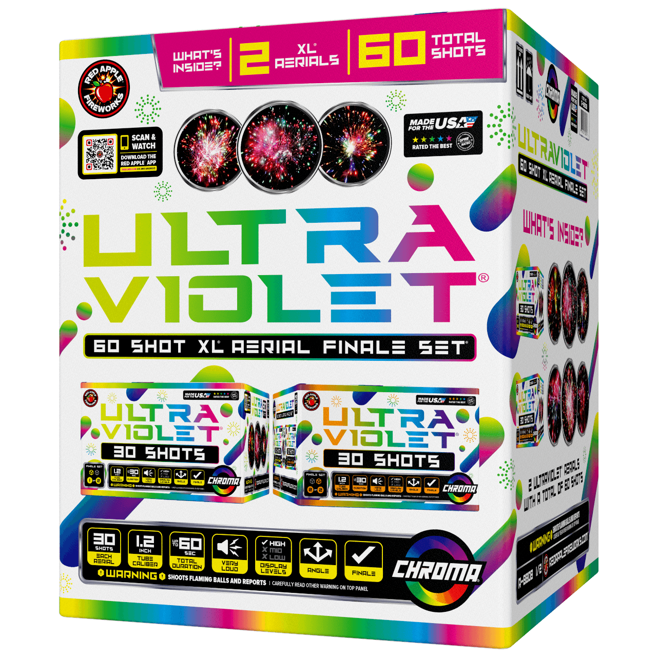 Buy Ultraviolet® 60 Shot XL® Aerial Finale Set® Fireworks Online – Red ...