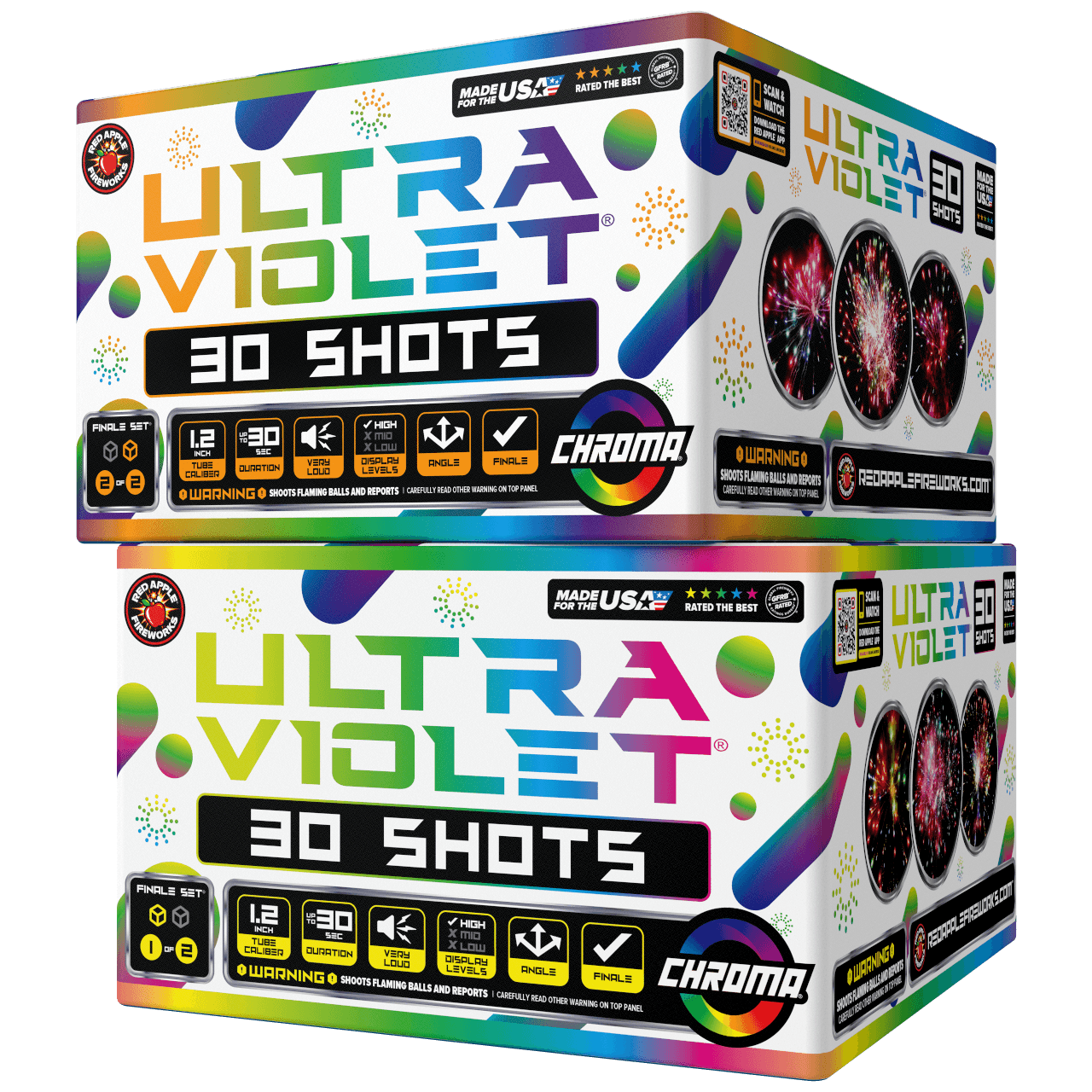 Buy Ultraviolet® 60 Shot XL® Aerial Finale Set® Fireworks Online – Red ...