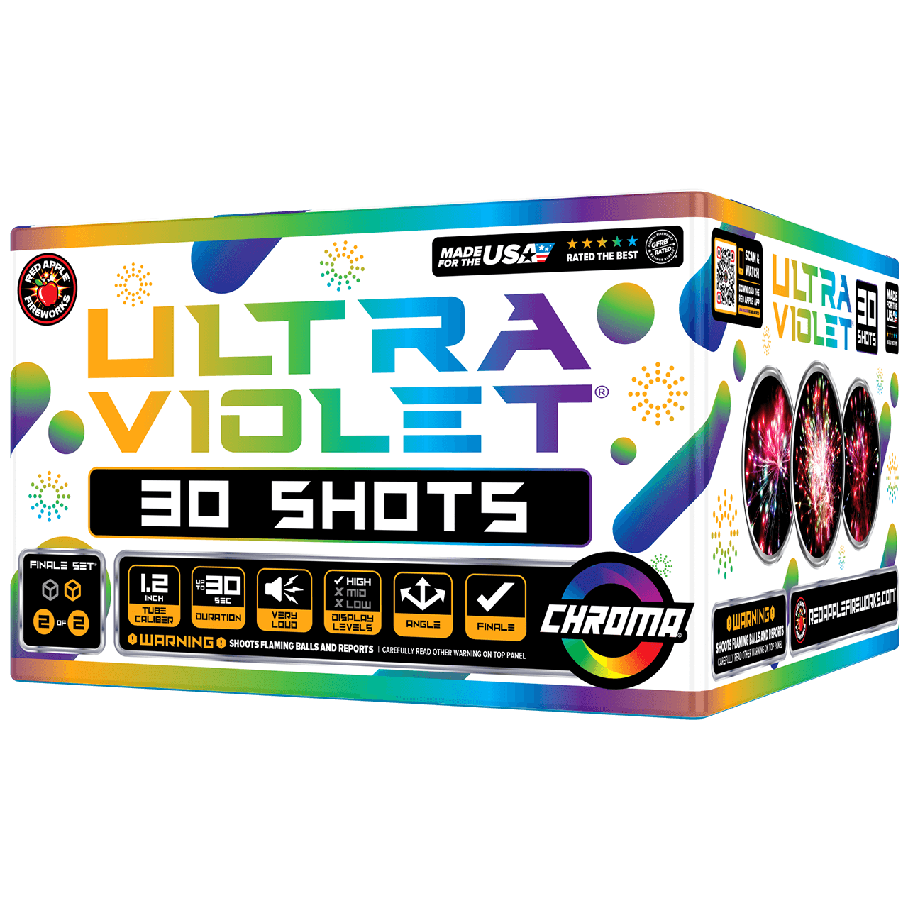 Buy Ultraviolet® 60 Shot XL® Aerial Finale Set® Fireworks Online – Red ...