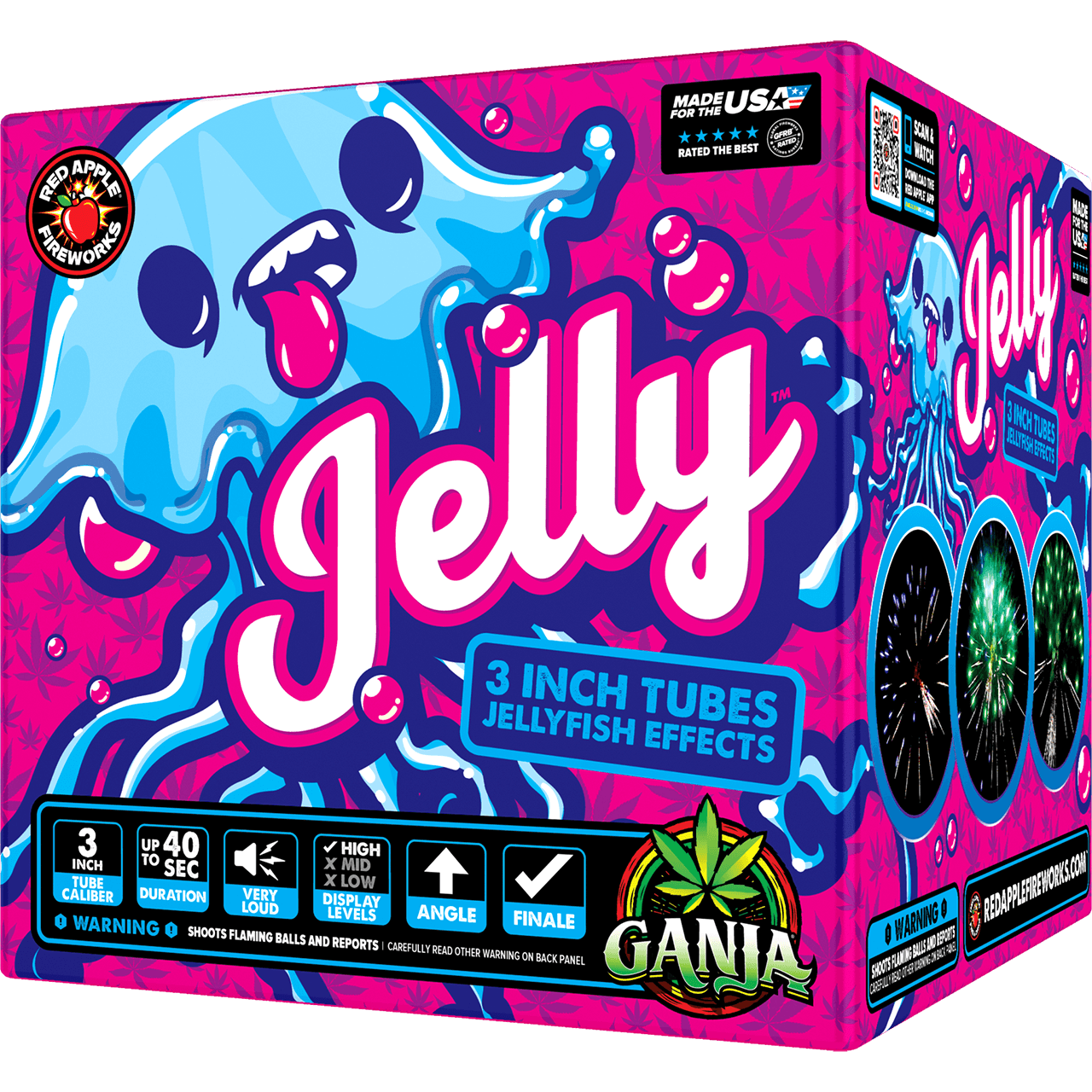 Buy Jelly™ 9 Shots Large Shell Cake Fireworks Online – Red Apple® Fireworks