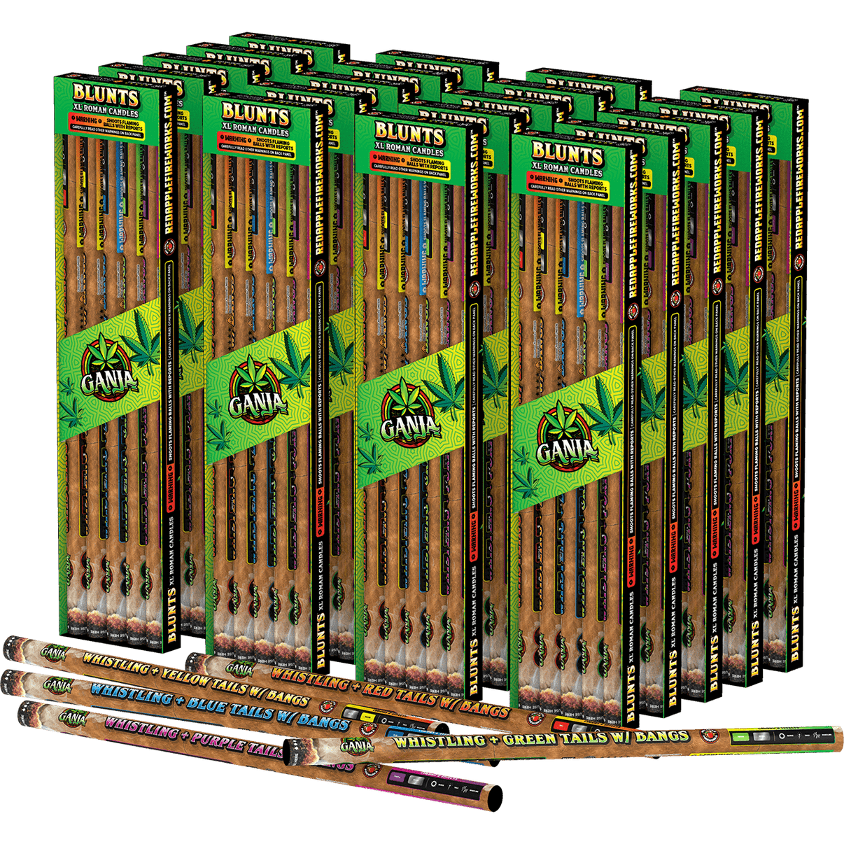 Buy Blunts® 8 Shot XL® Roman Candle Fireworks Online Red Apple® Fireworks