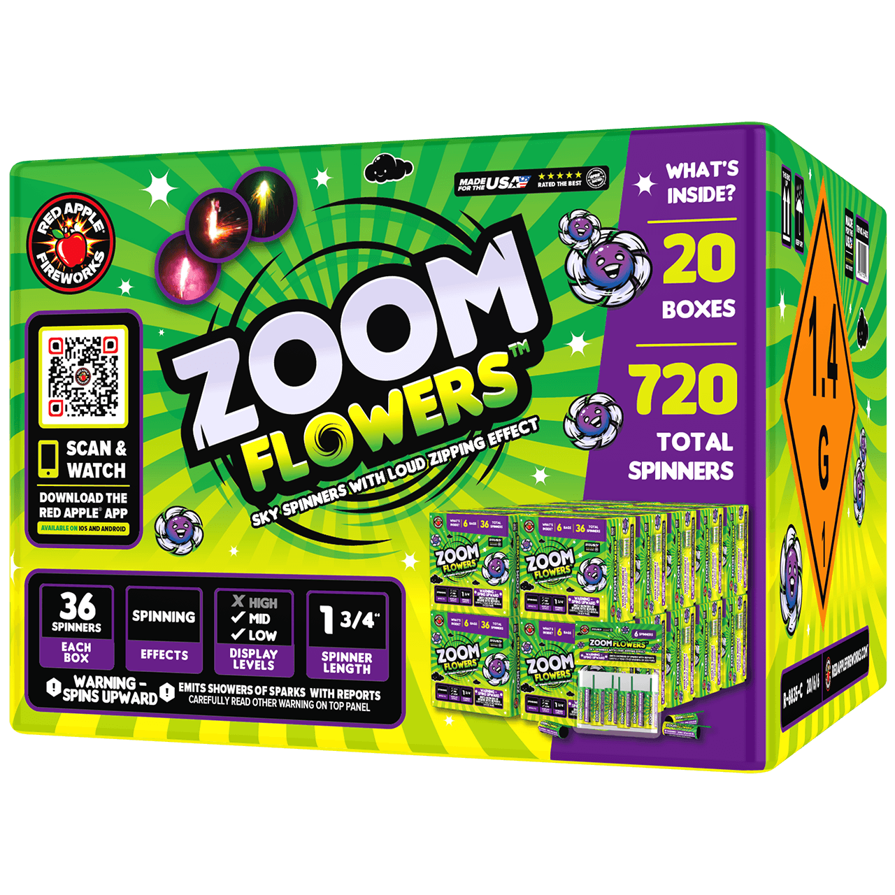 Buy Spinning Flowers™ Fireworks Online Red Apple® Fireworks