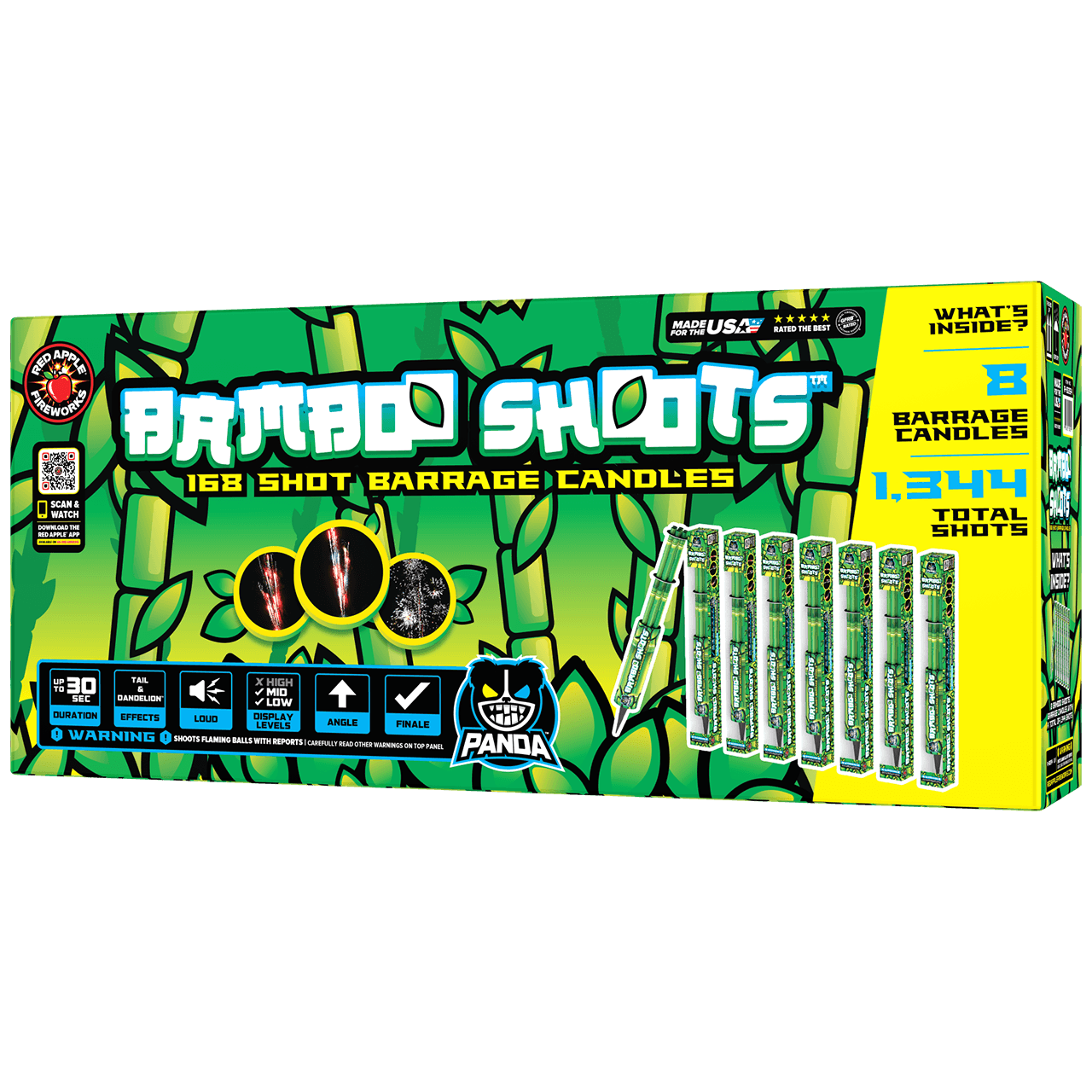 Bamboo Shoots™ 168 Shots Barrage Candles (gatling style)