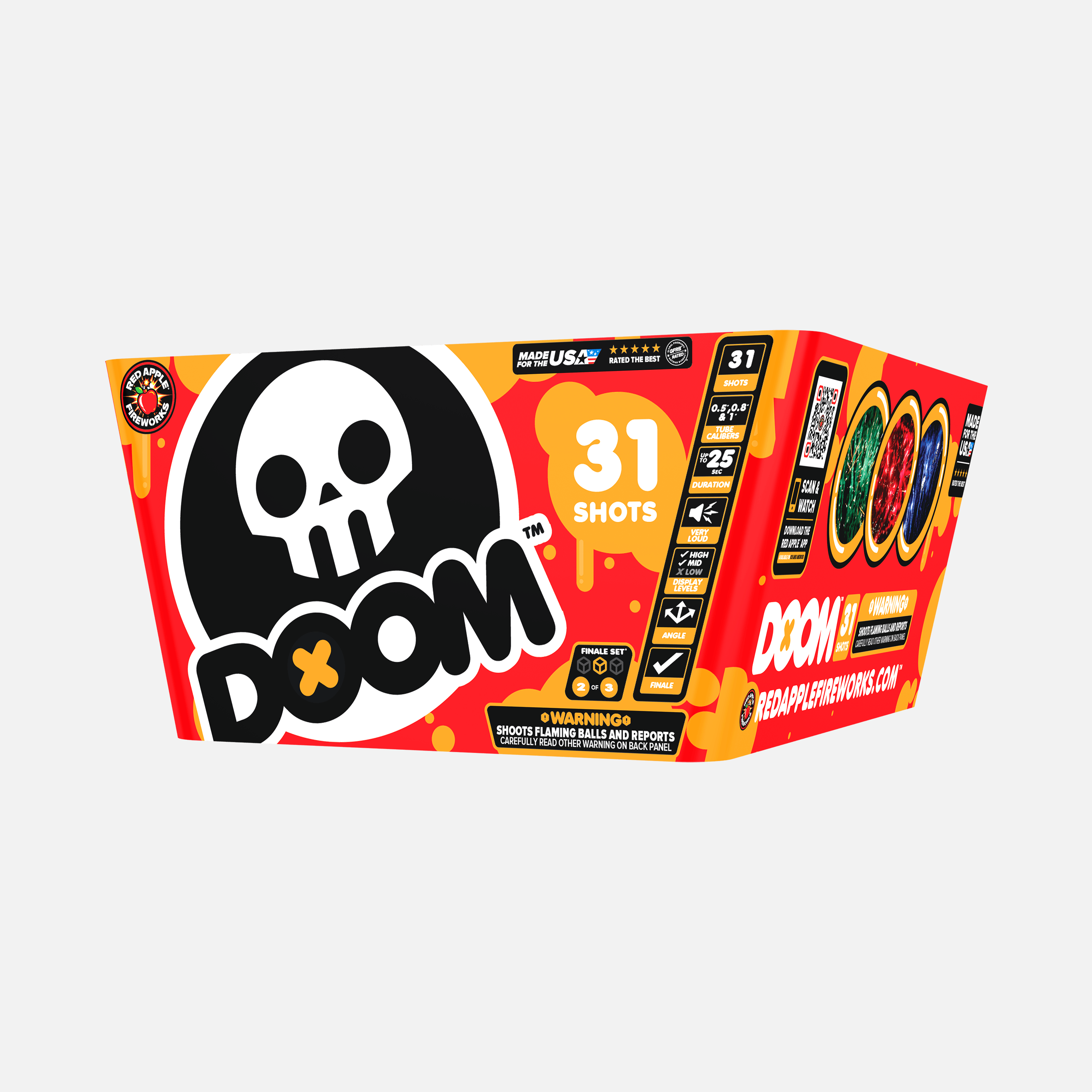 Doom Case 93 Shot XL Aerial Finale Set – Red Apple Doom Case 93 Shot XL Aerial Finale Set – Red Apple