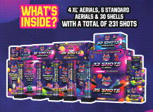 Lazer Catz 231 Shots Fireworks Sampler Case