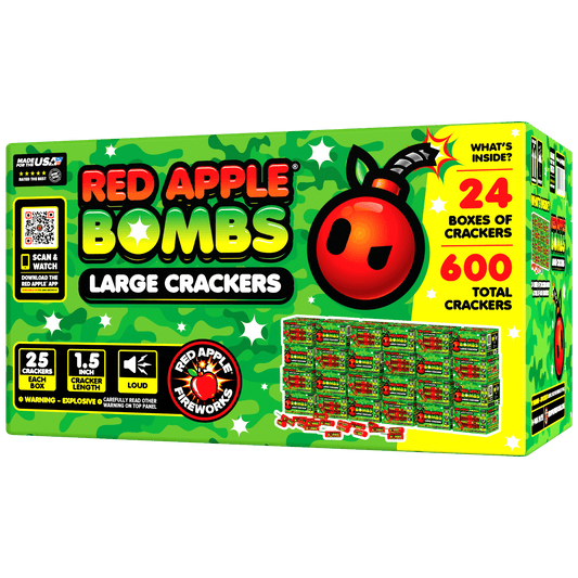Red Apple® Bombs M-1000 Firecrackers in Box