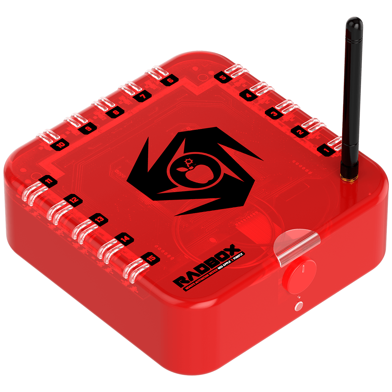 RADBOX Remote Firing System with clear button layout and controls