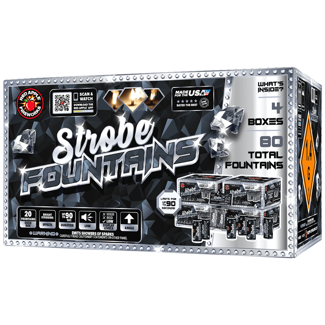 Buy Strobe Fountain Fireworks Online Red Apple® Fireworks